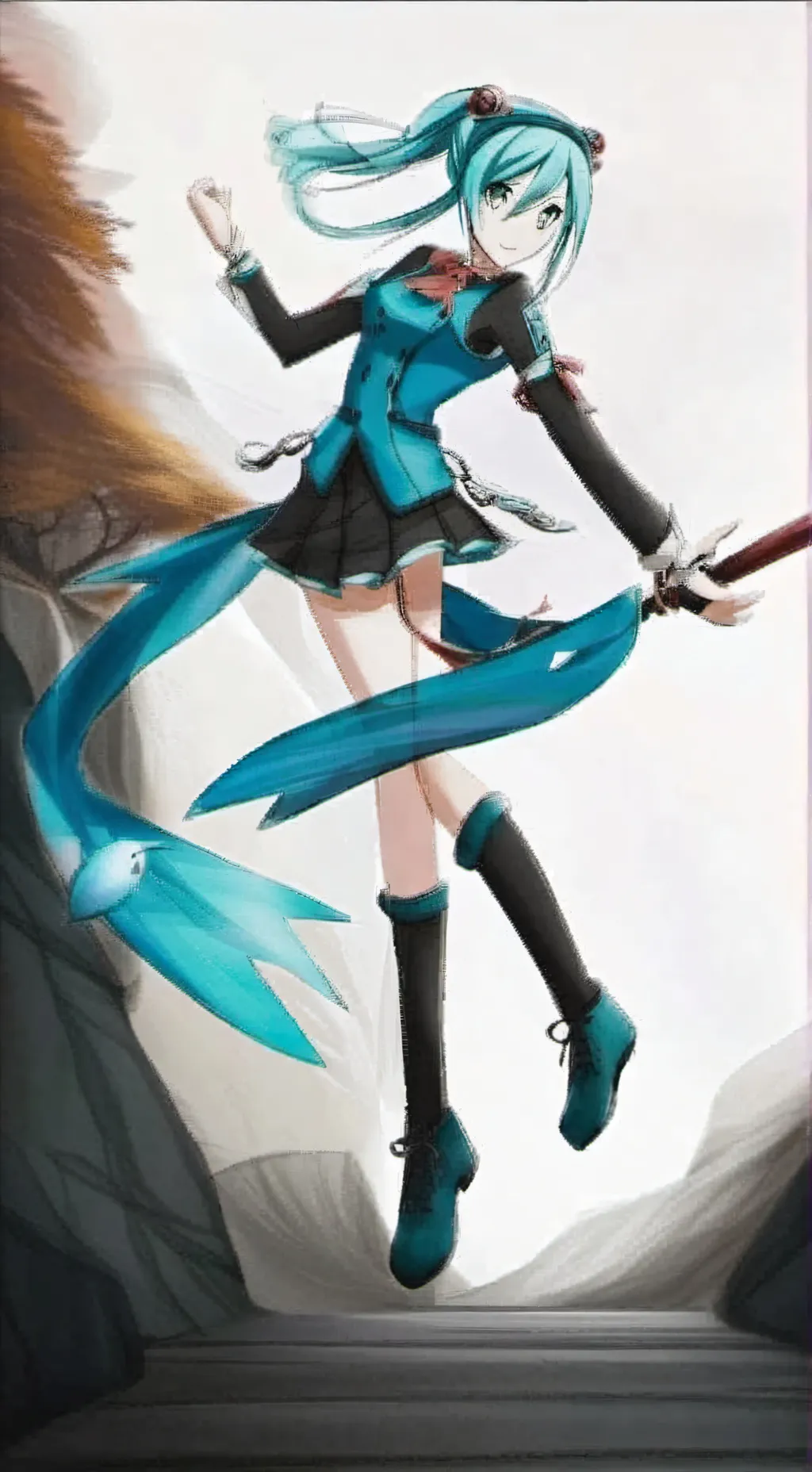 ai character: Hatsune Miku background