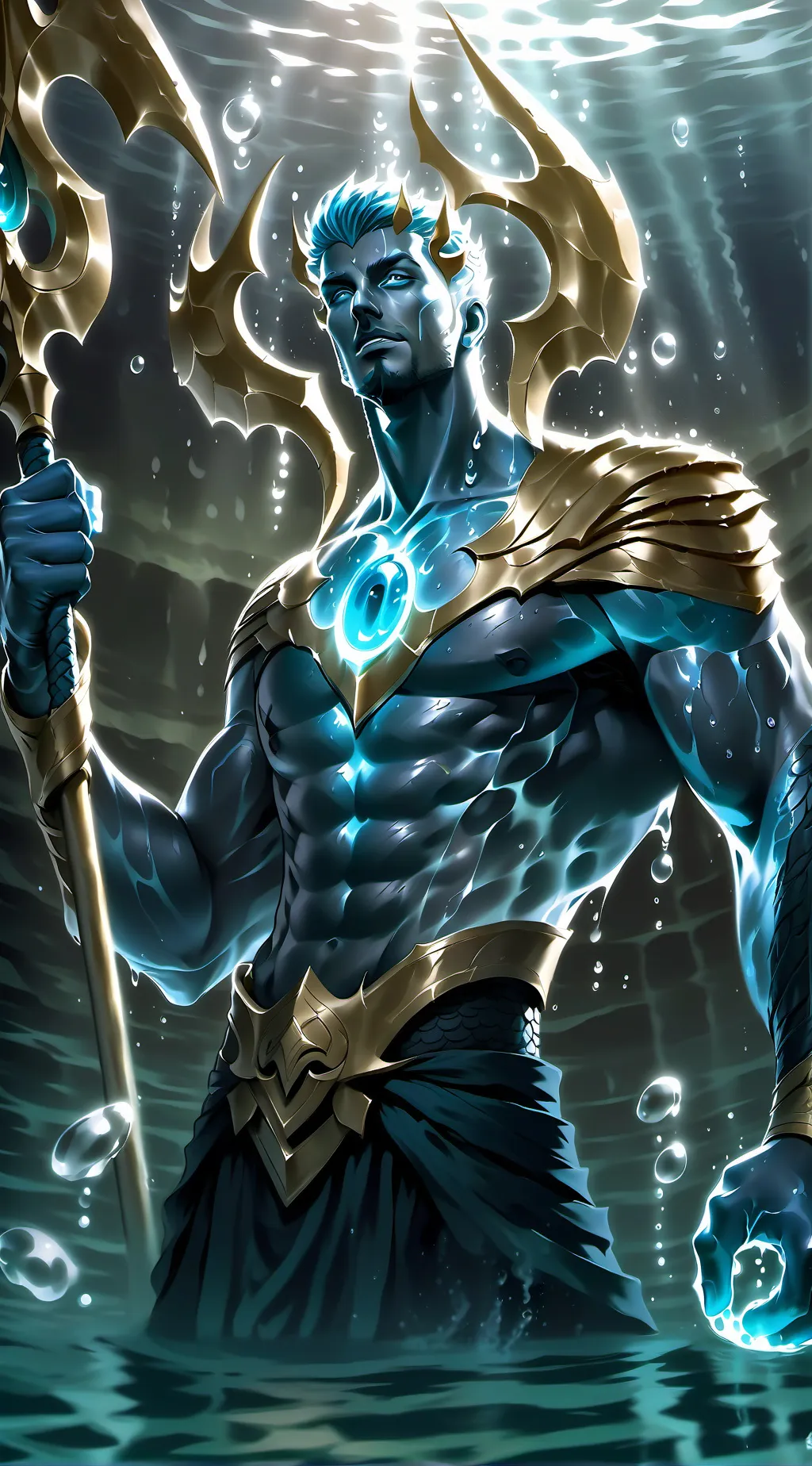 ai character: The God of Water background