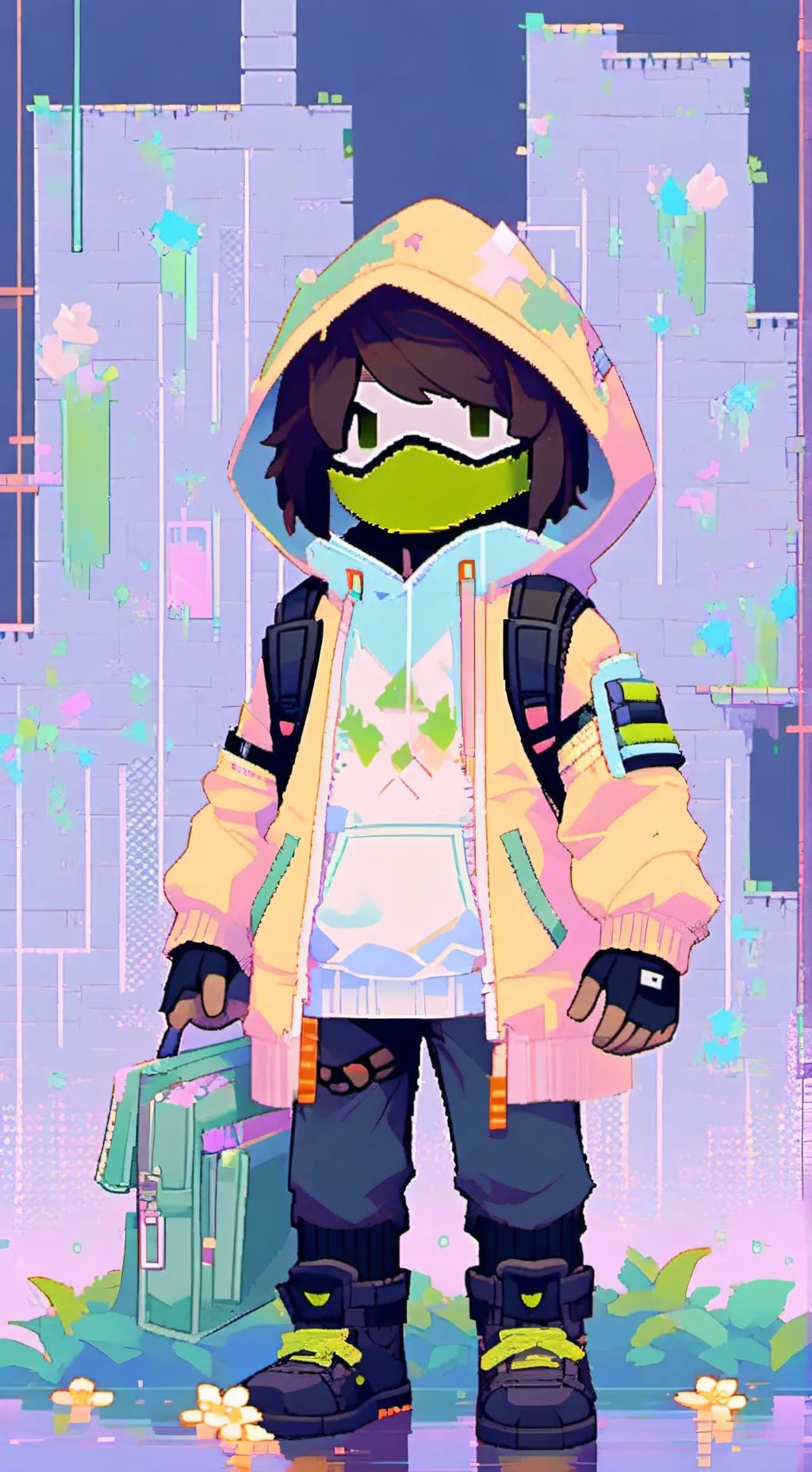 ai character: Bacon  background