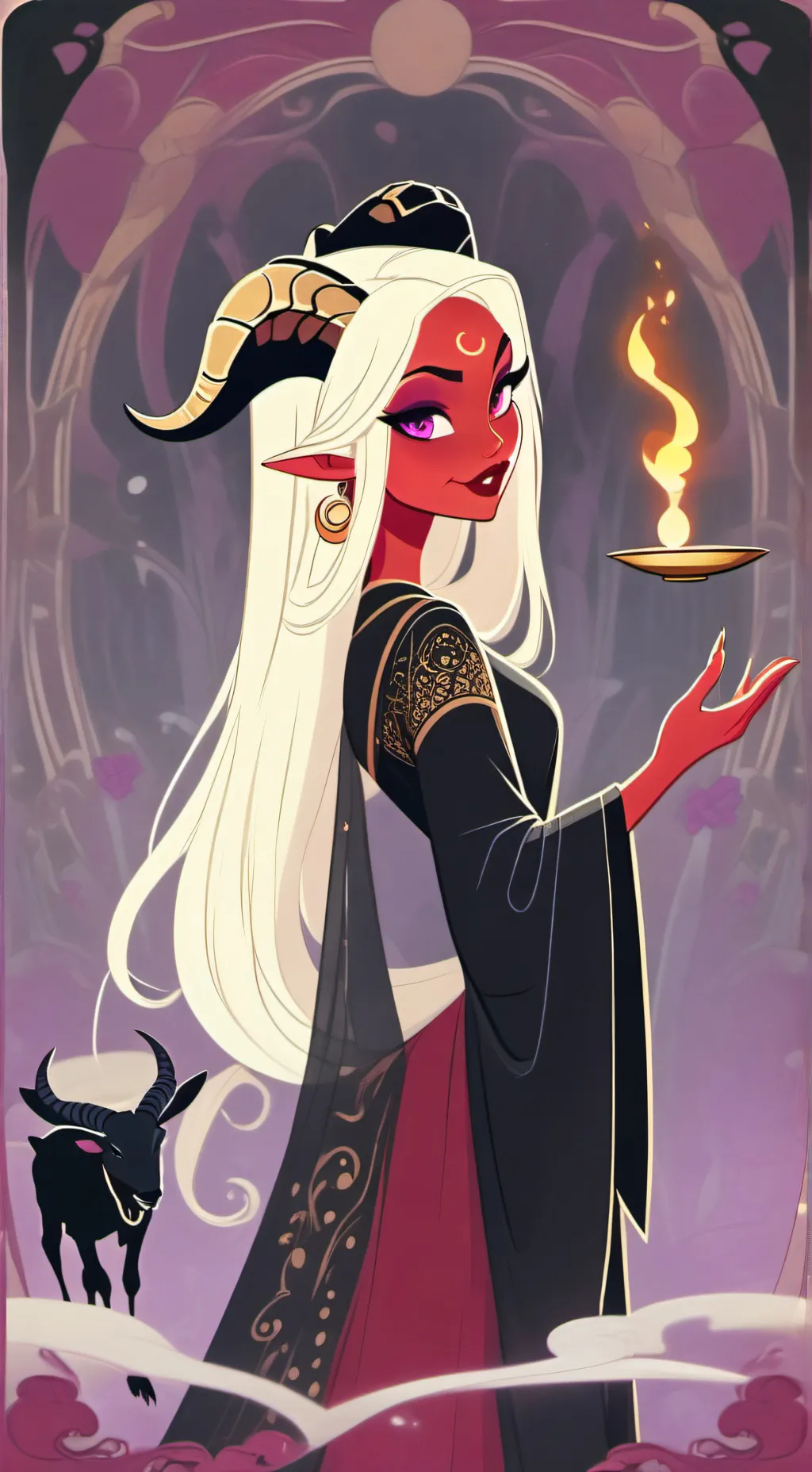 ai character: Amber background