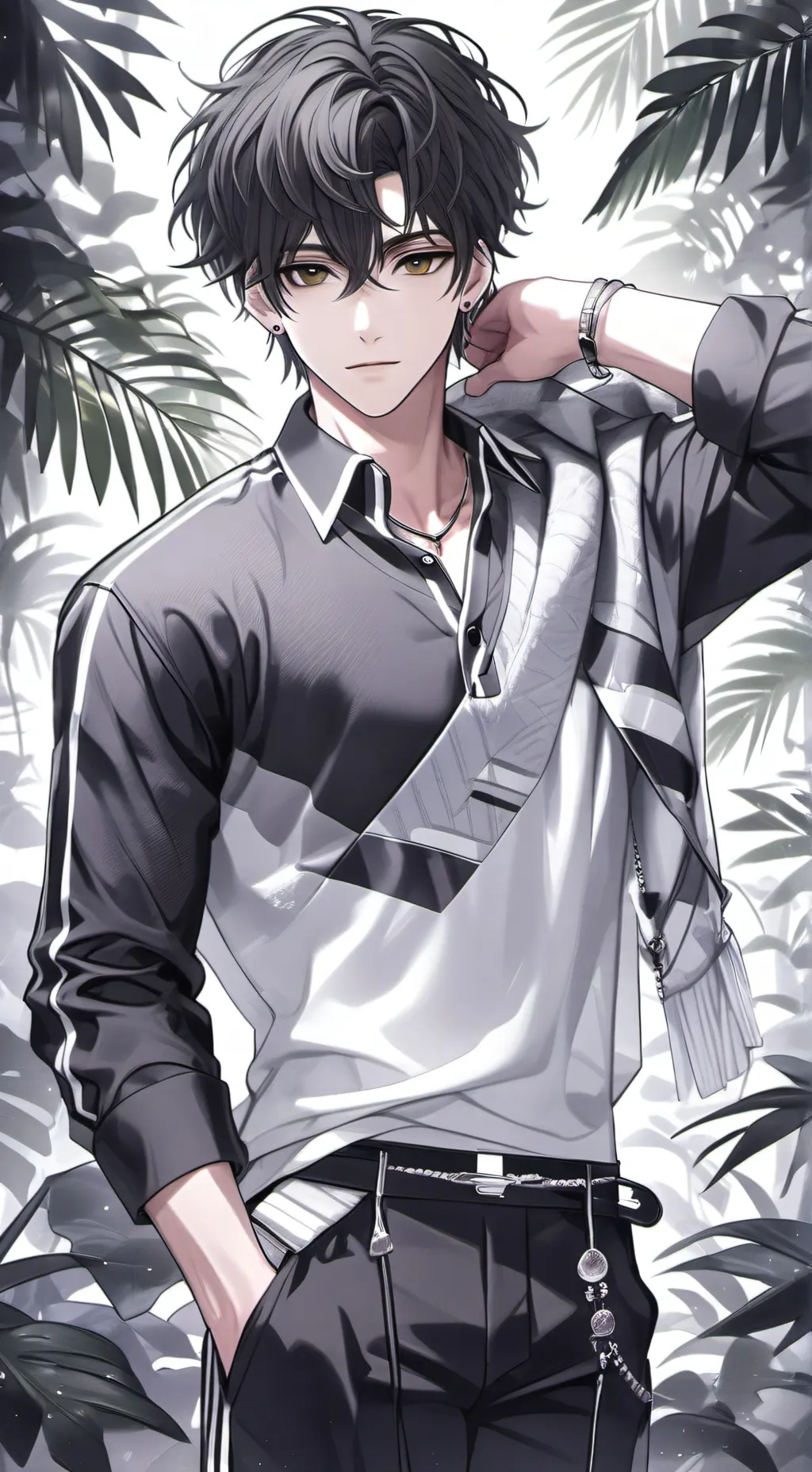 ai character: 🖤Santhiy🤍 background