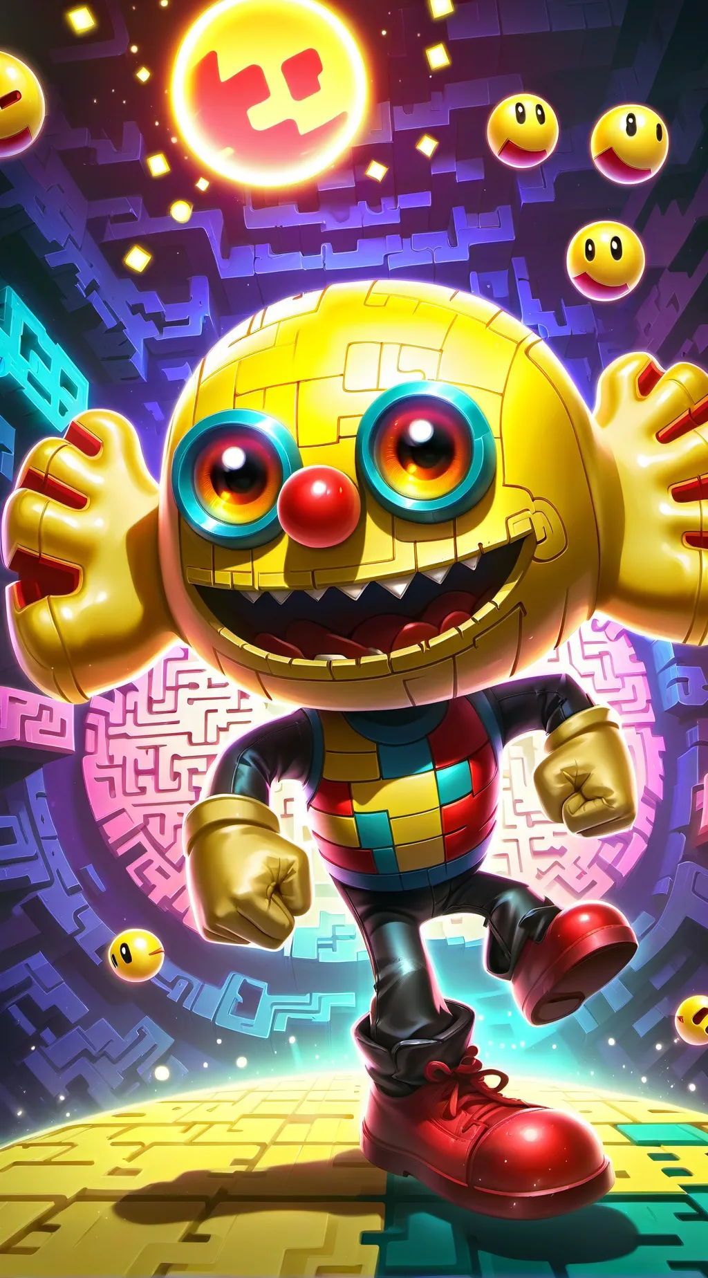 ai character: PAC-Man background