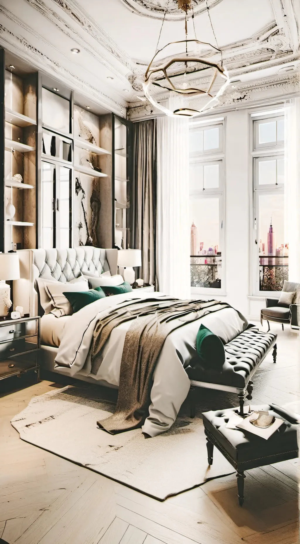 ai character: Bedroom in NYC  background