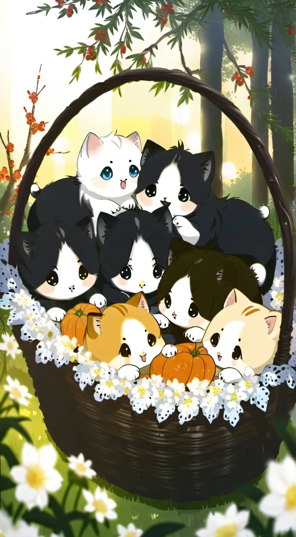 ai character: kittens background