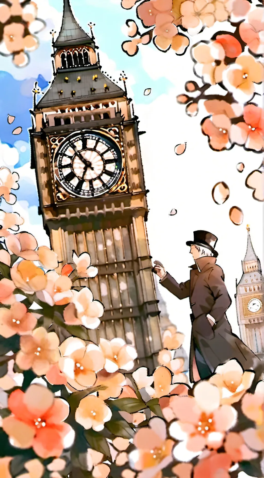 ai character: sprunki in london background