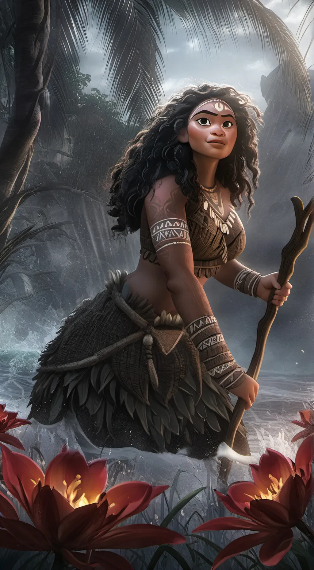 ai character: Moana  background