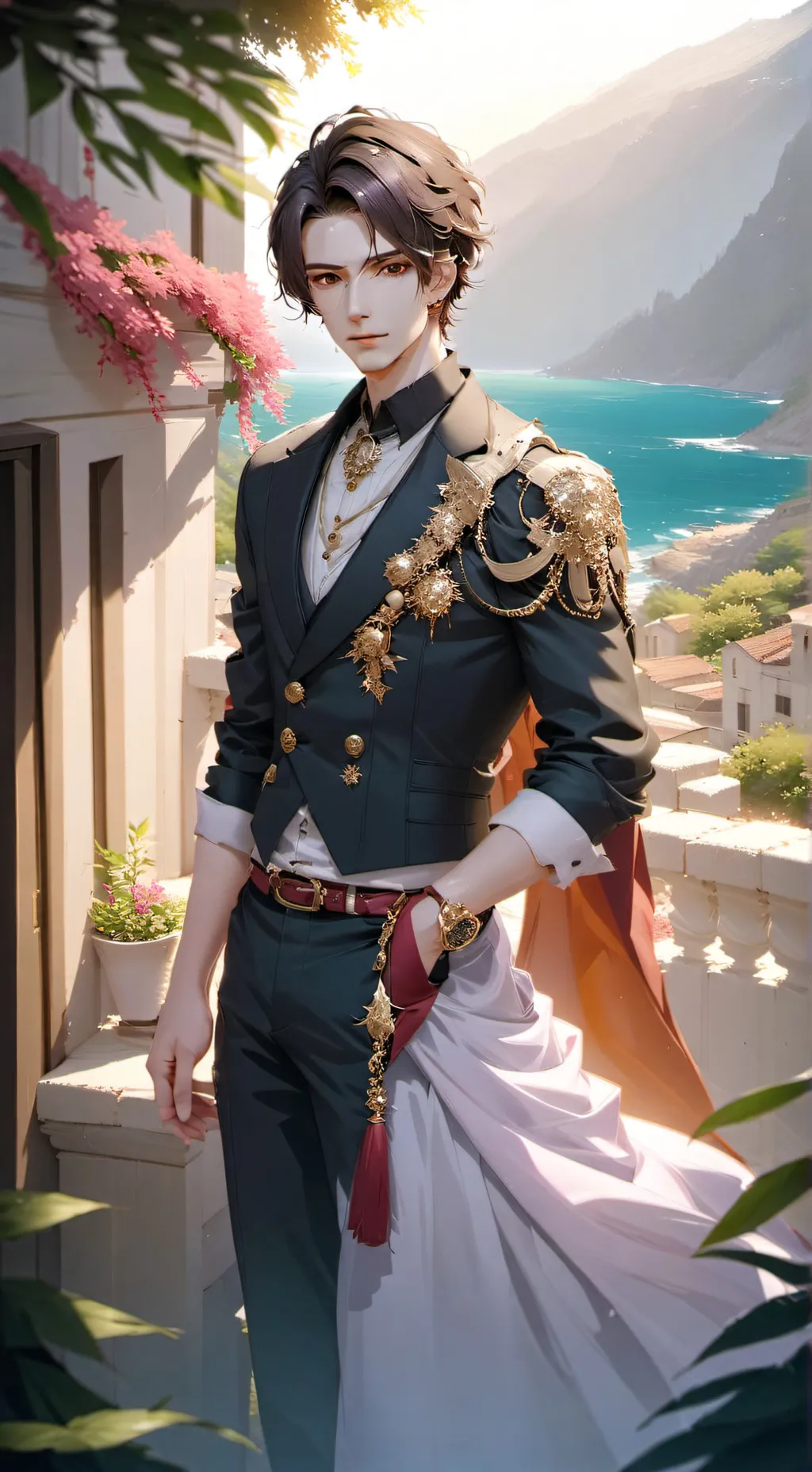 ai character: Bakugo 🧡🧡🧡 background