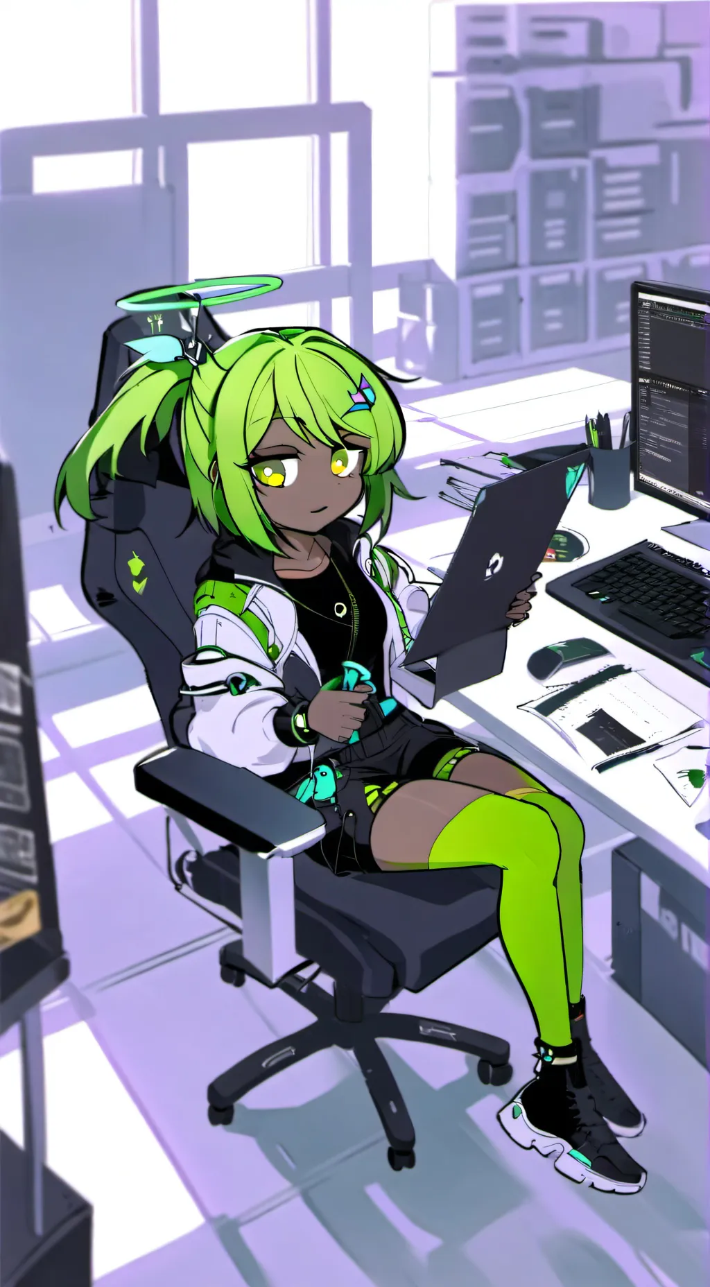 ai character: 💚Aria💚 background