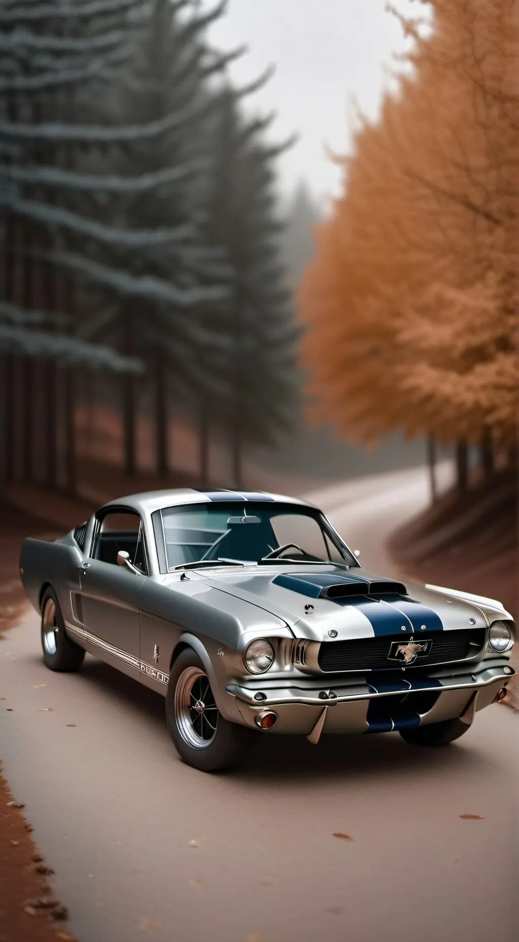 ai character: old mustang background