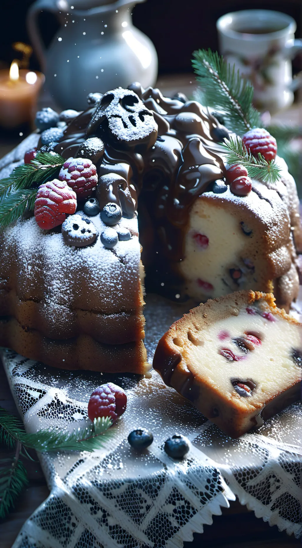 ai character: fruitcake background