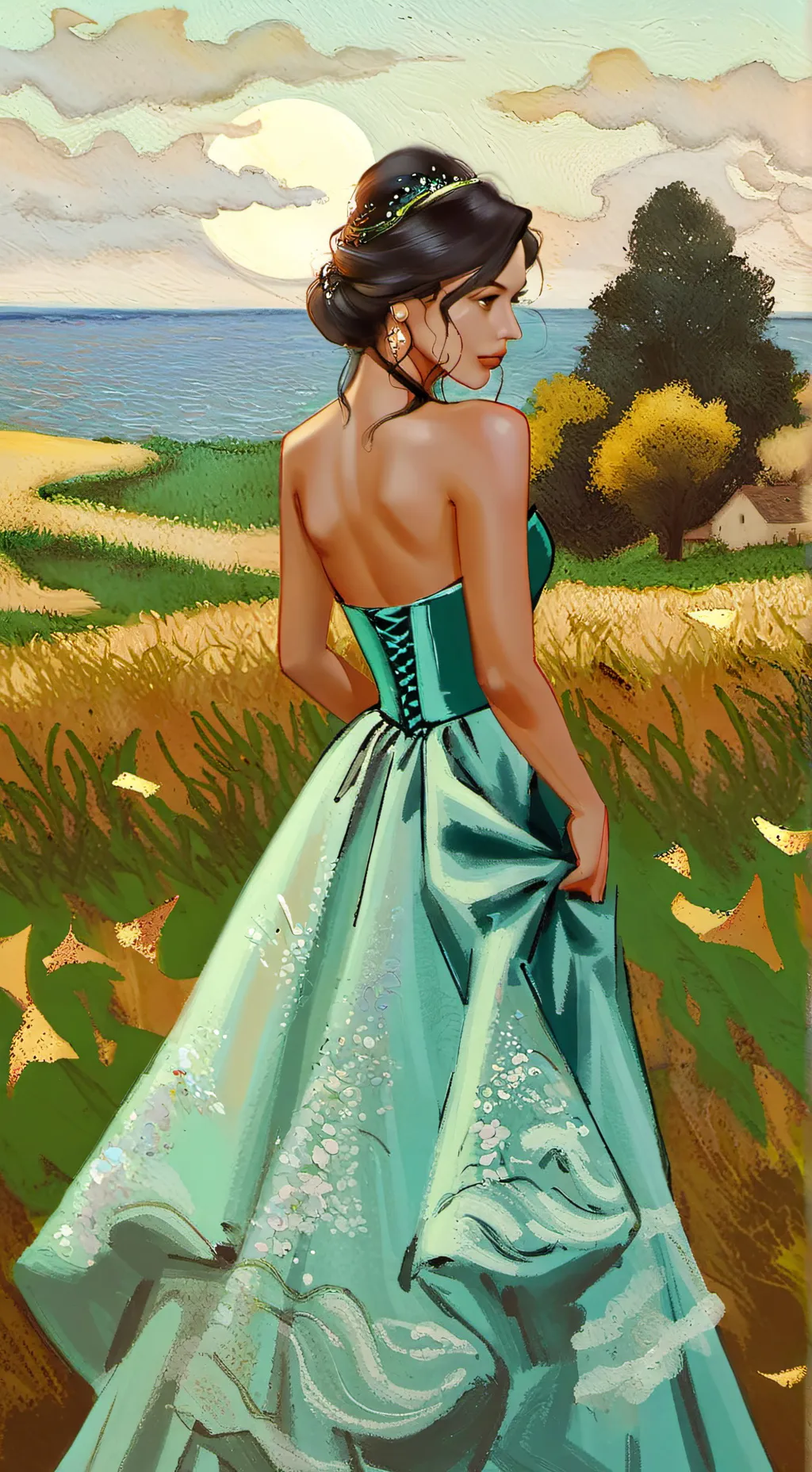 ai character: Oliva background