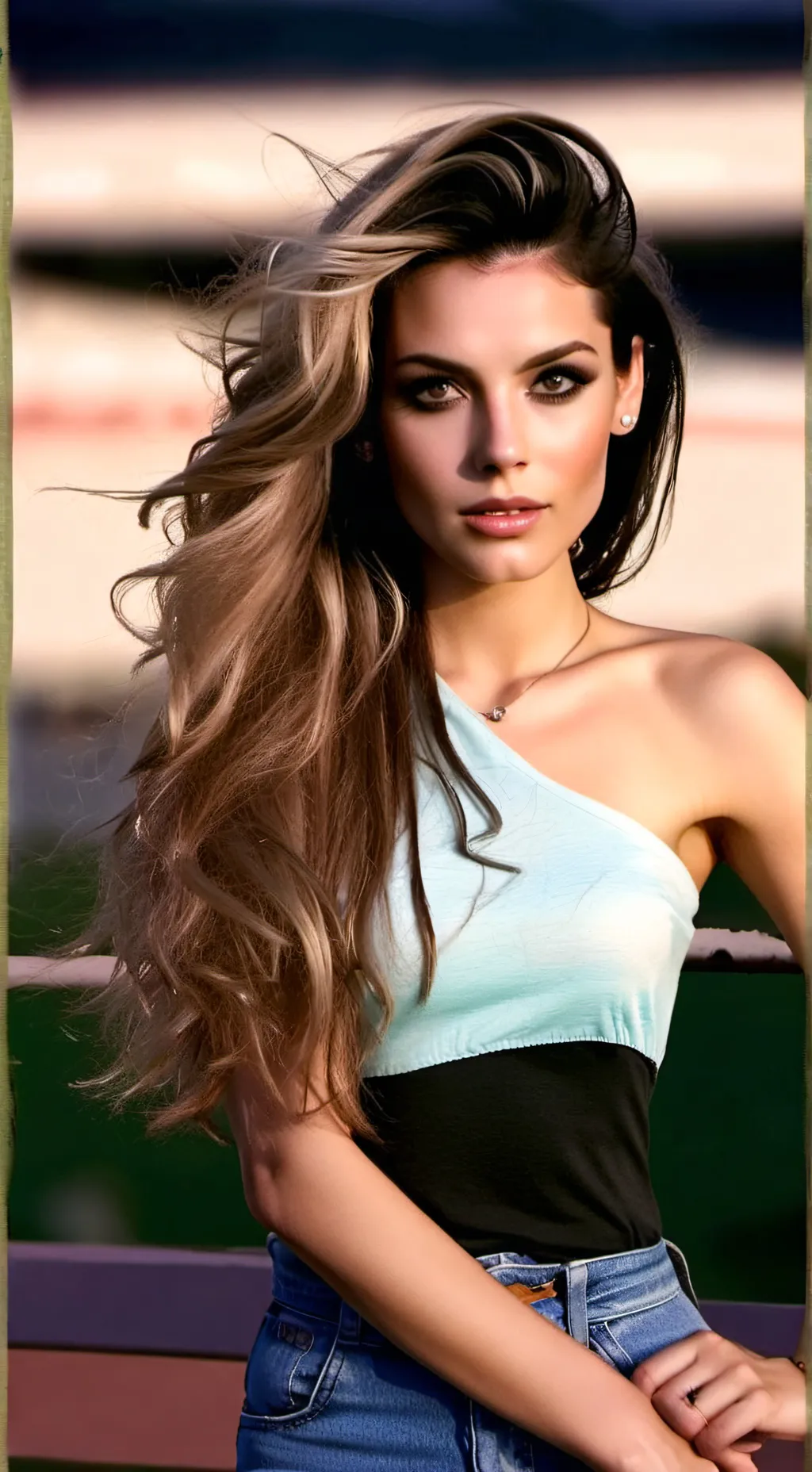 ai character: Cristina Spanz  background