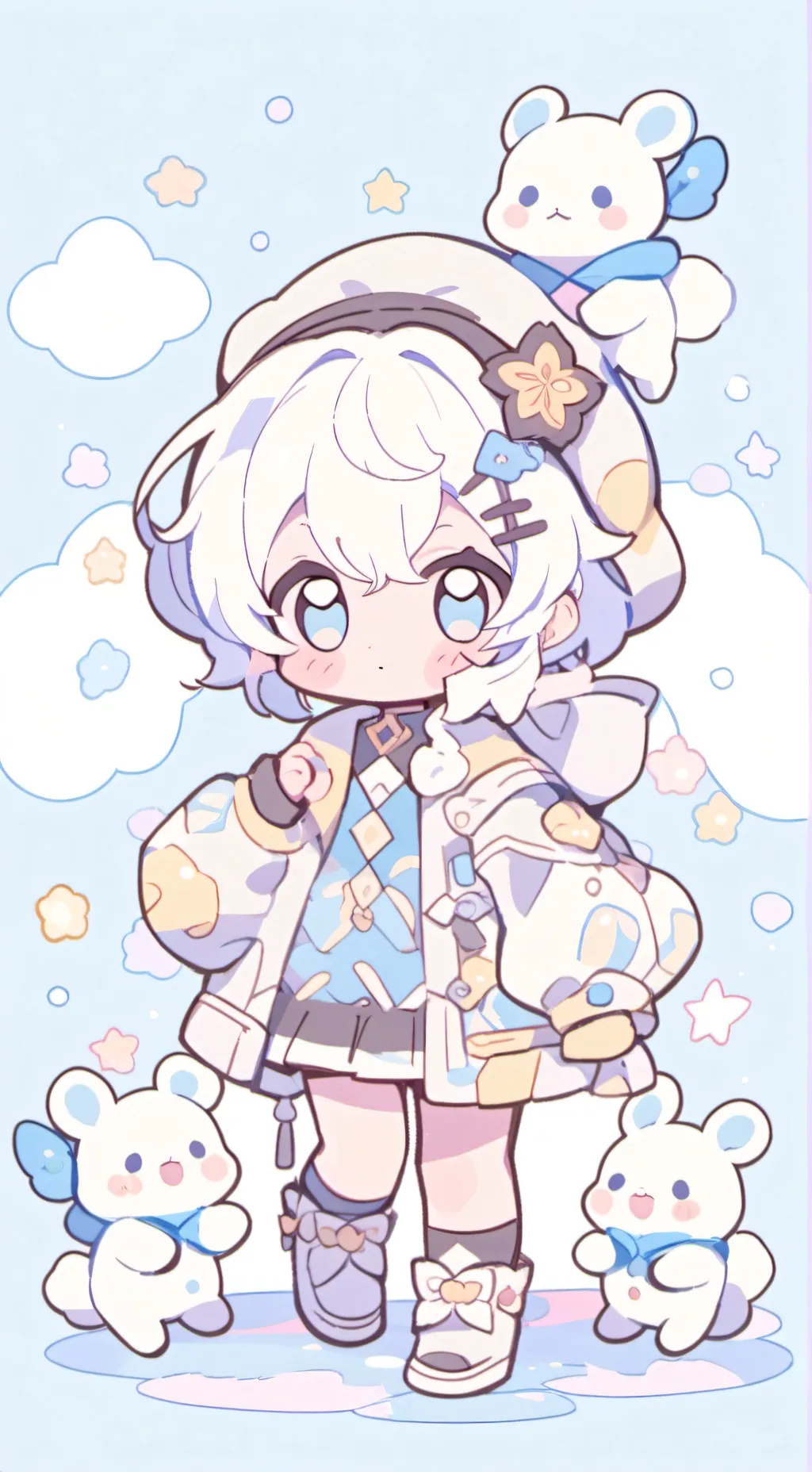 ai character: sprunki babies  background