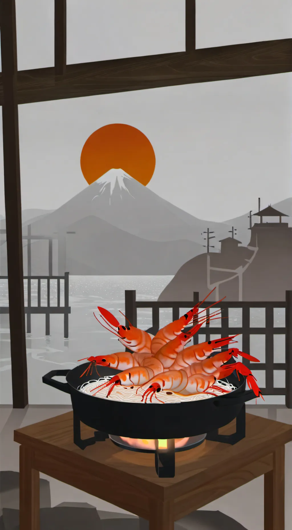 ai character: shrimpo background