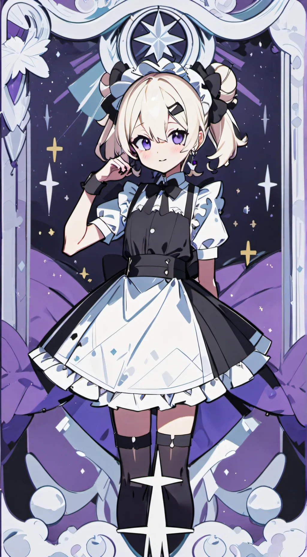 ai character: Bakugo in maid fit background