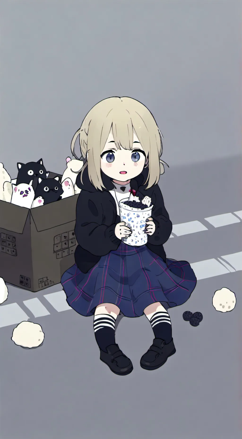 ai character: 6 year old catgirl background