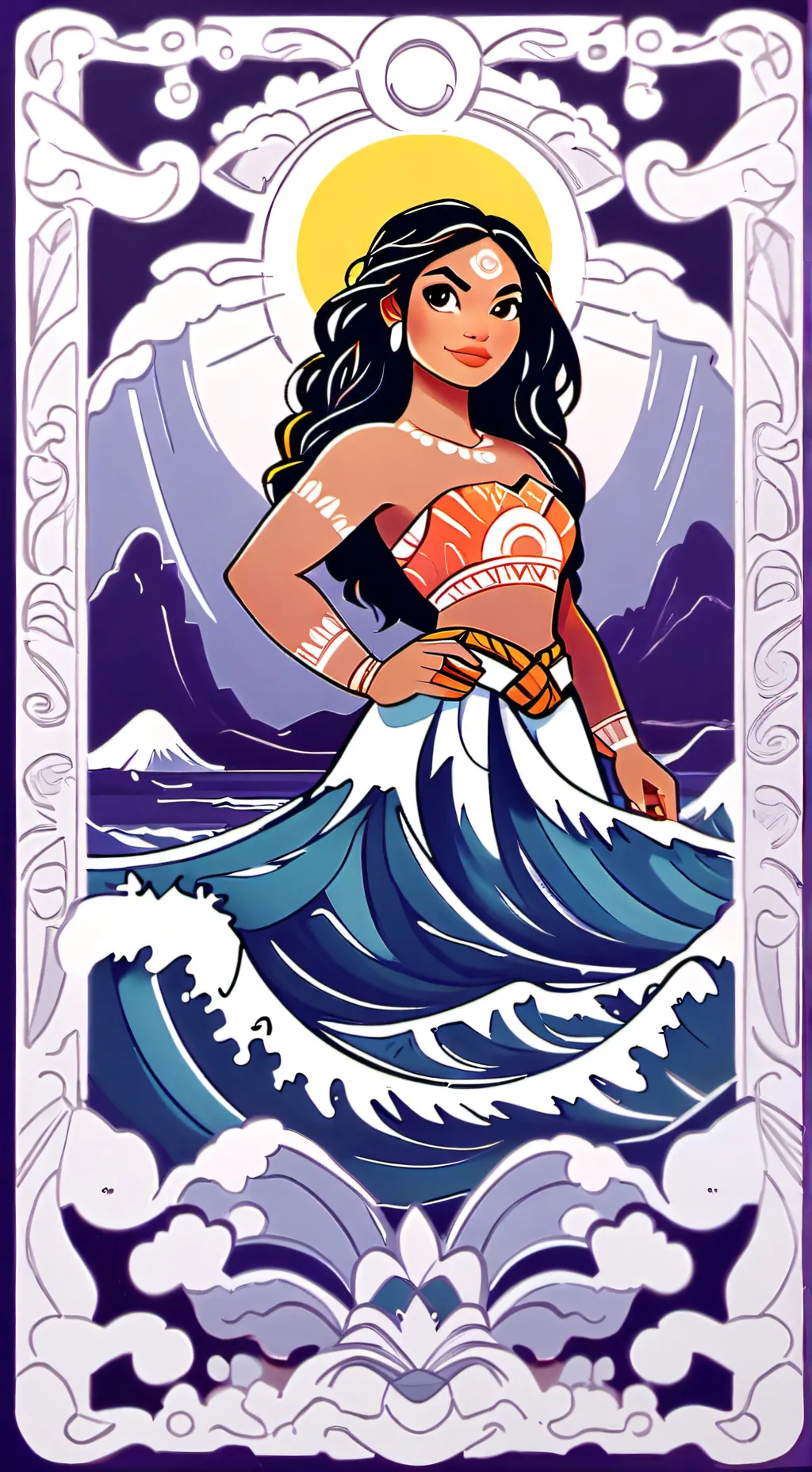 ai character: Moana  background