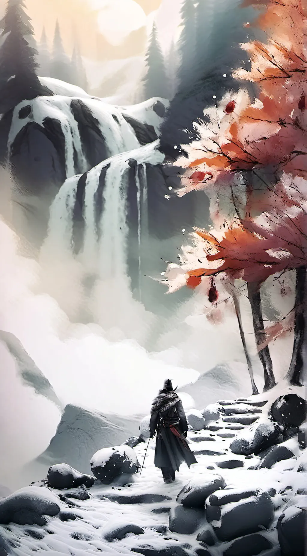 ai character: red sky apocalypse background