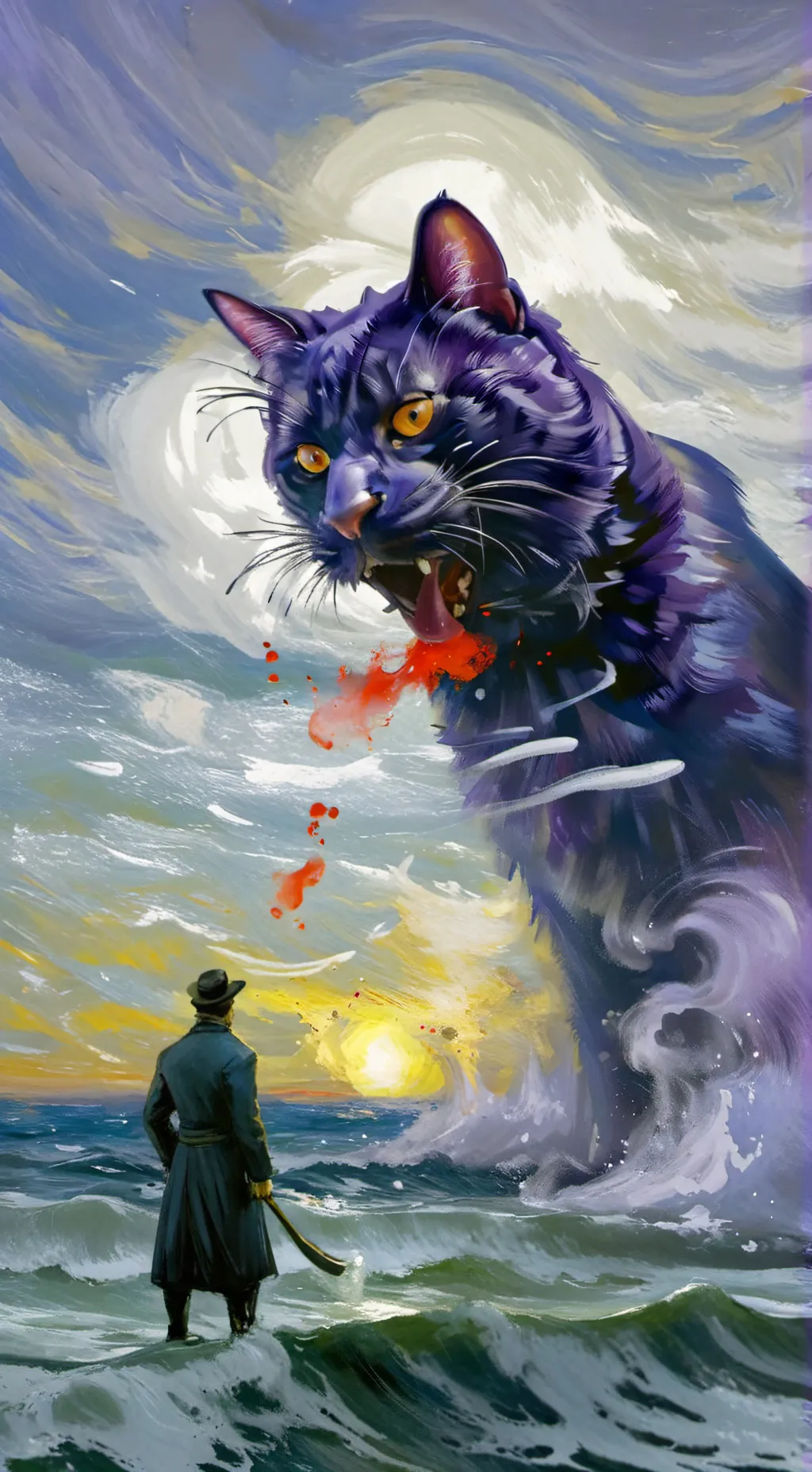 ai character: Giant catnap background