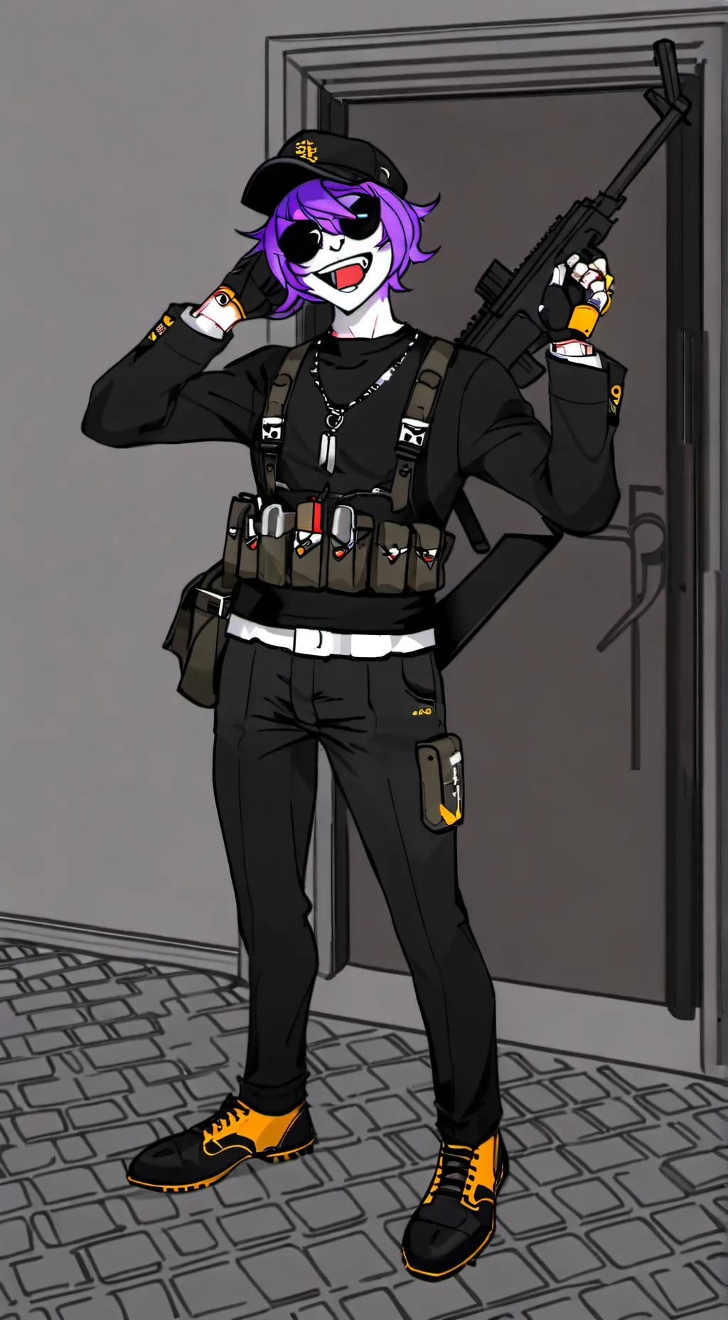 ai character: uzi background