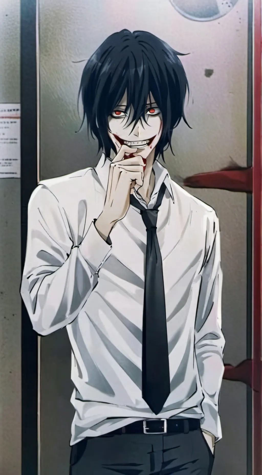 ai character: Jeff the killer2.0 background