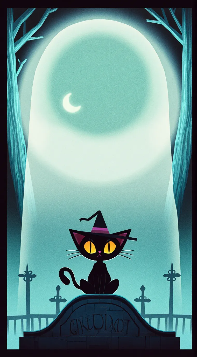 ai character: Creepy cat background