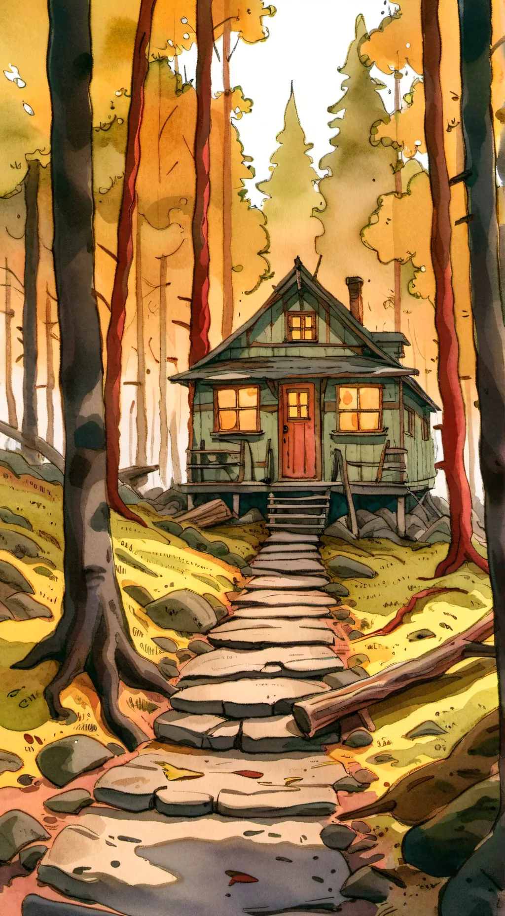 ai character: Sprunki camp 2 background