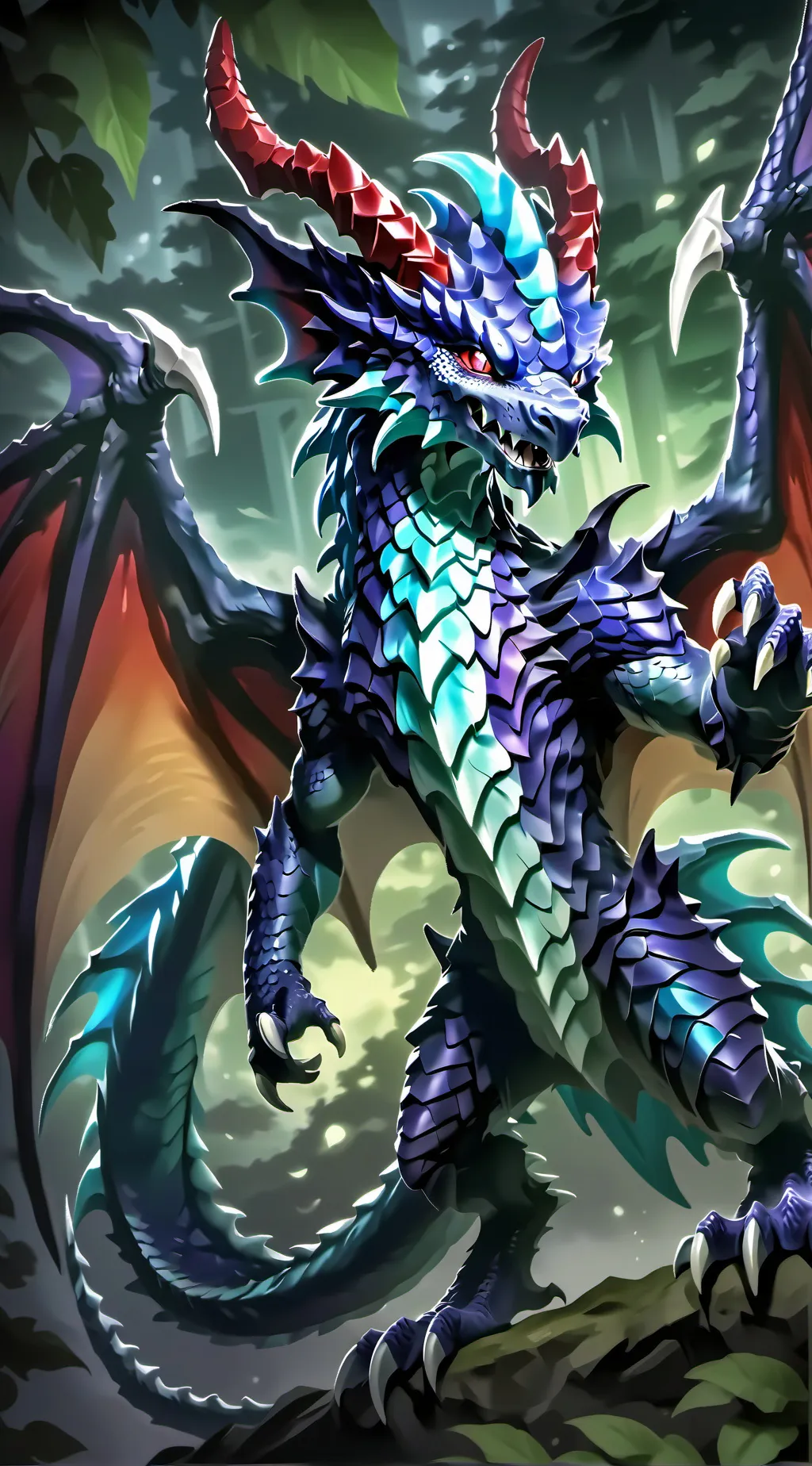 ai character: Giant dragon girl background