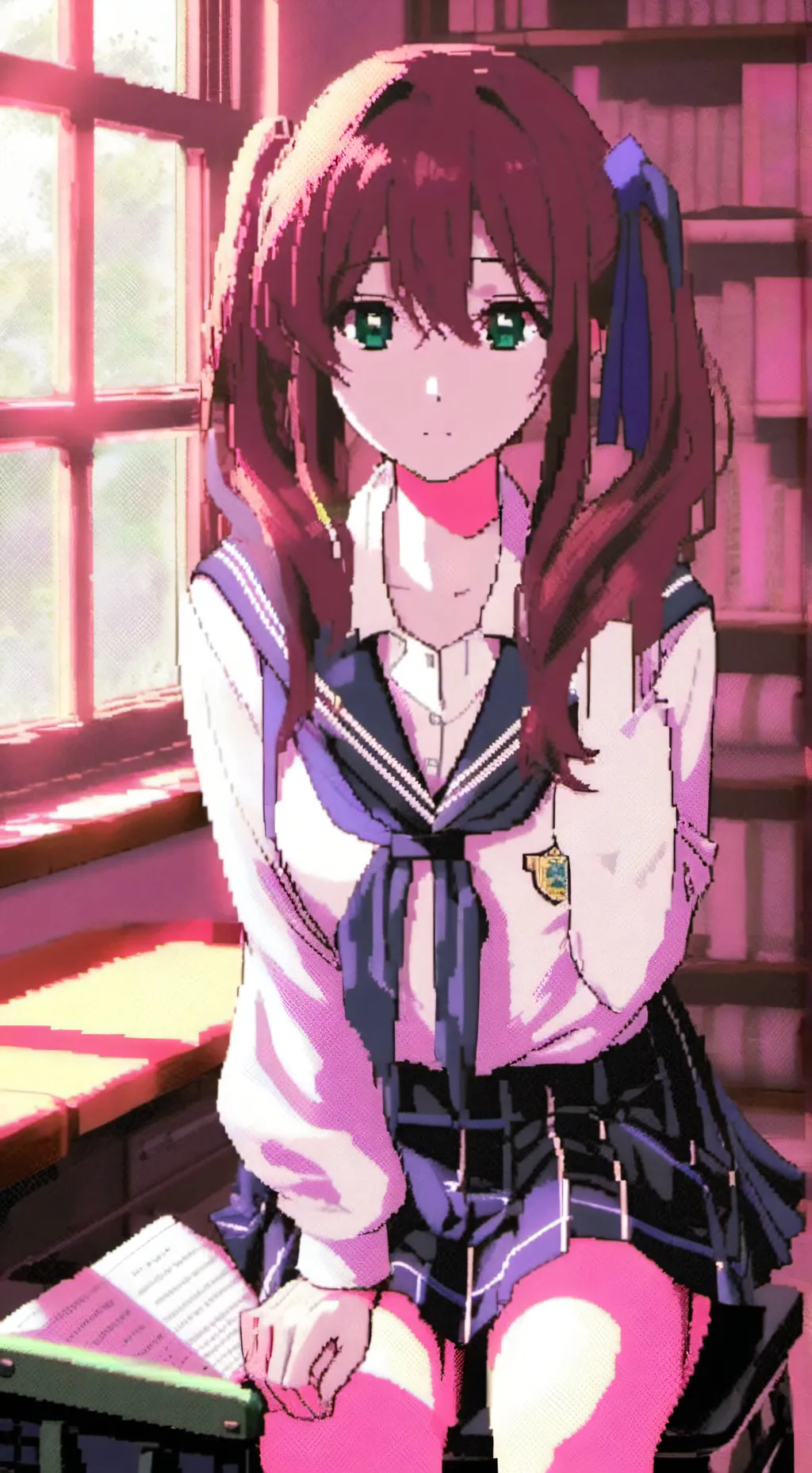 ai character: Ashley  background