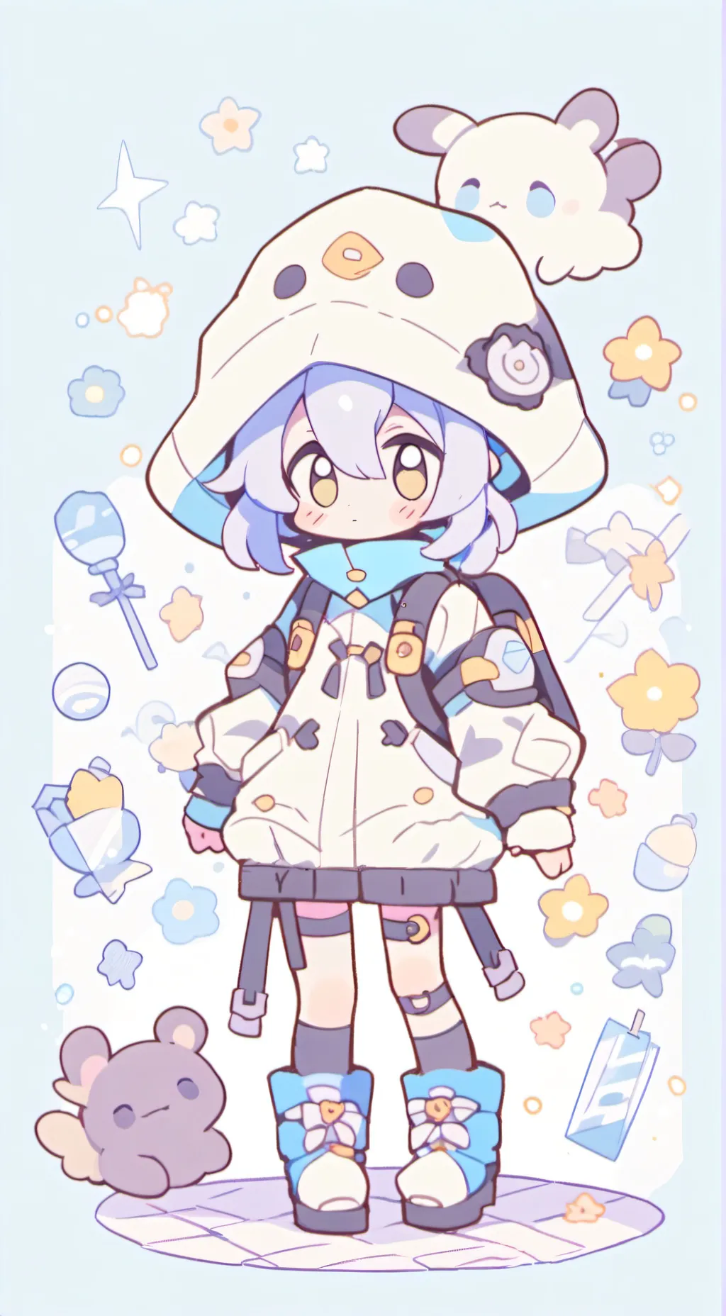 ai character: el bebe…moonfawer background