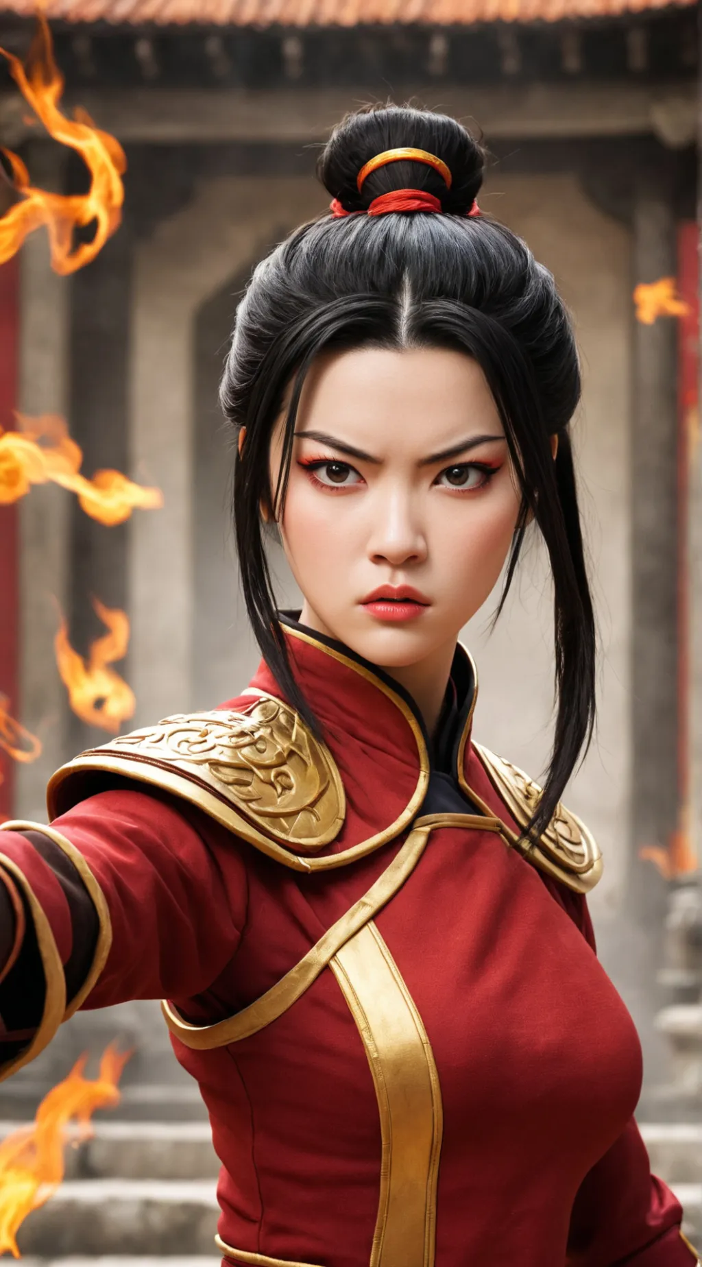 ai character: Azula (Avatar) background