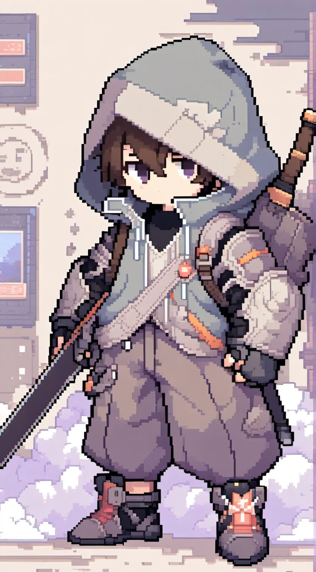 ai character: talkie retro game background