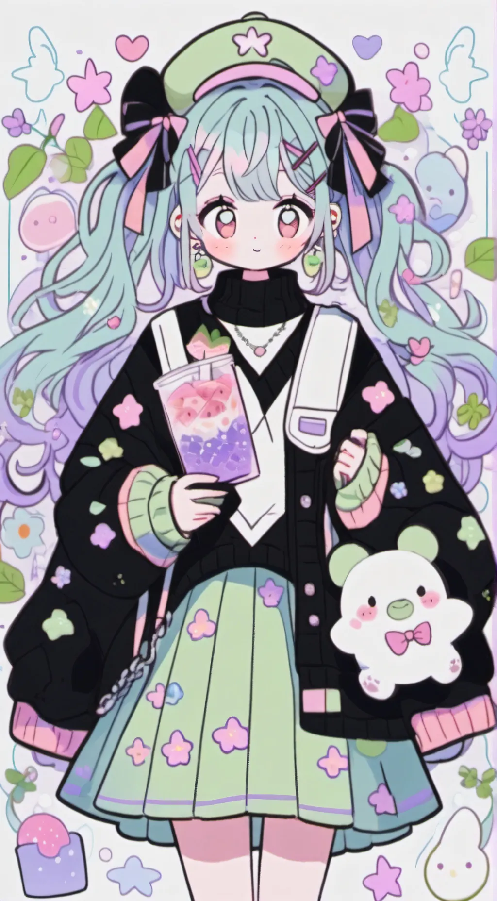 ai character: Starpink Hisui background