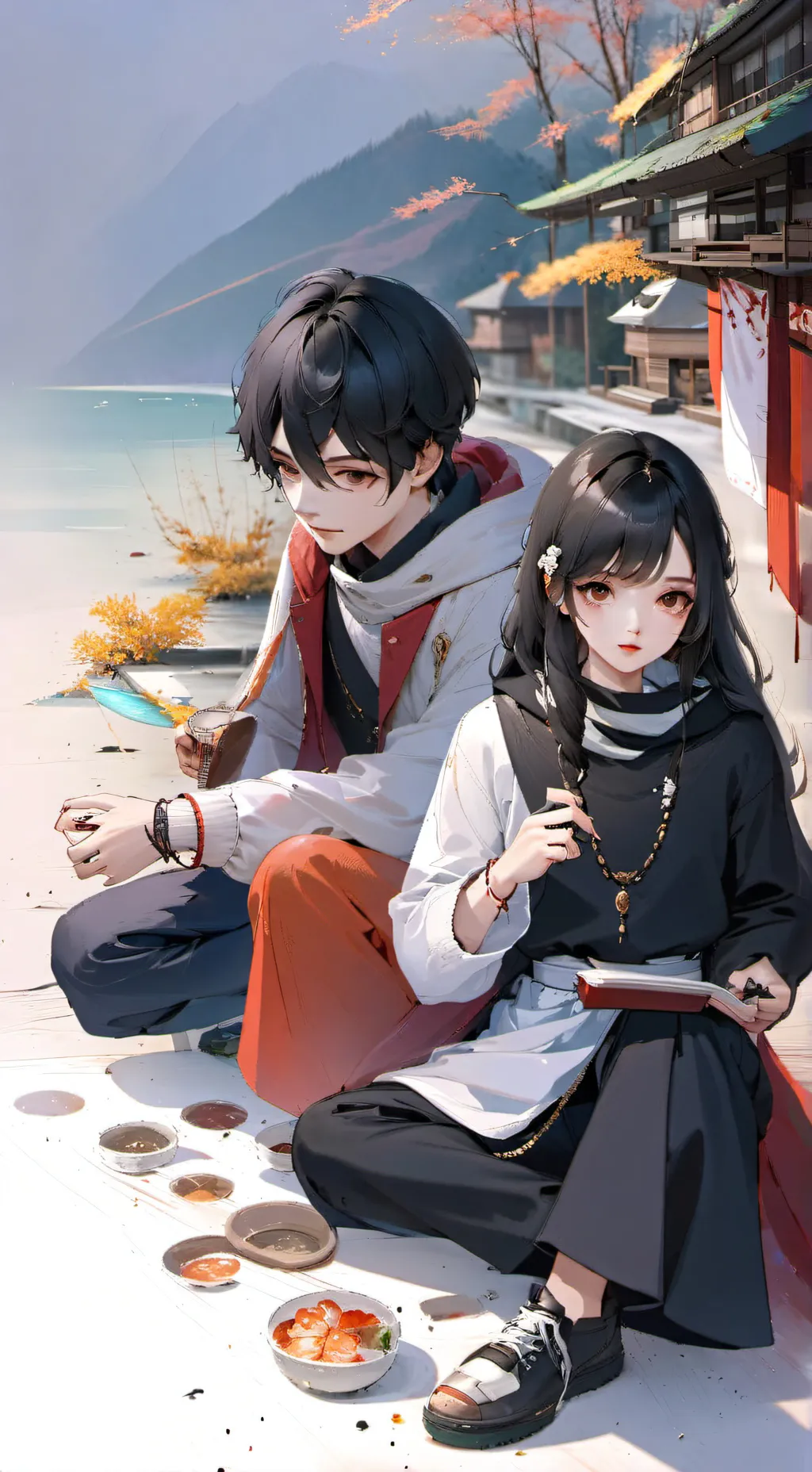 ai character: Anime Girls background