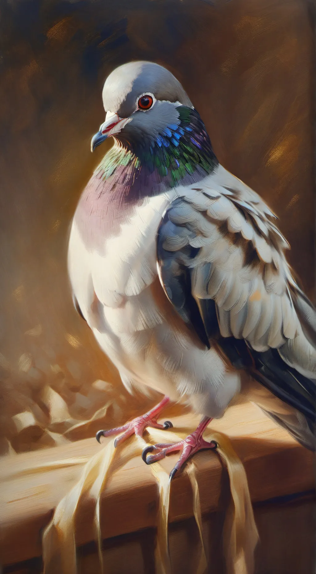 ai character: pigeon  background