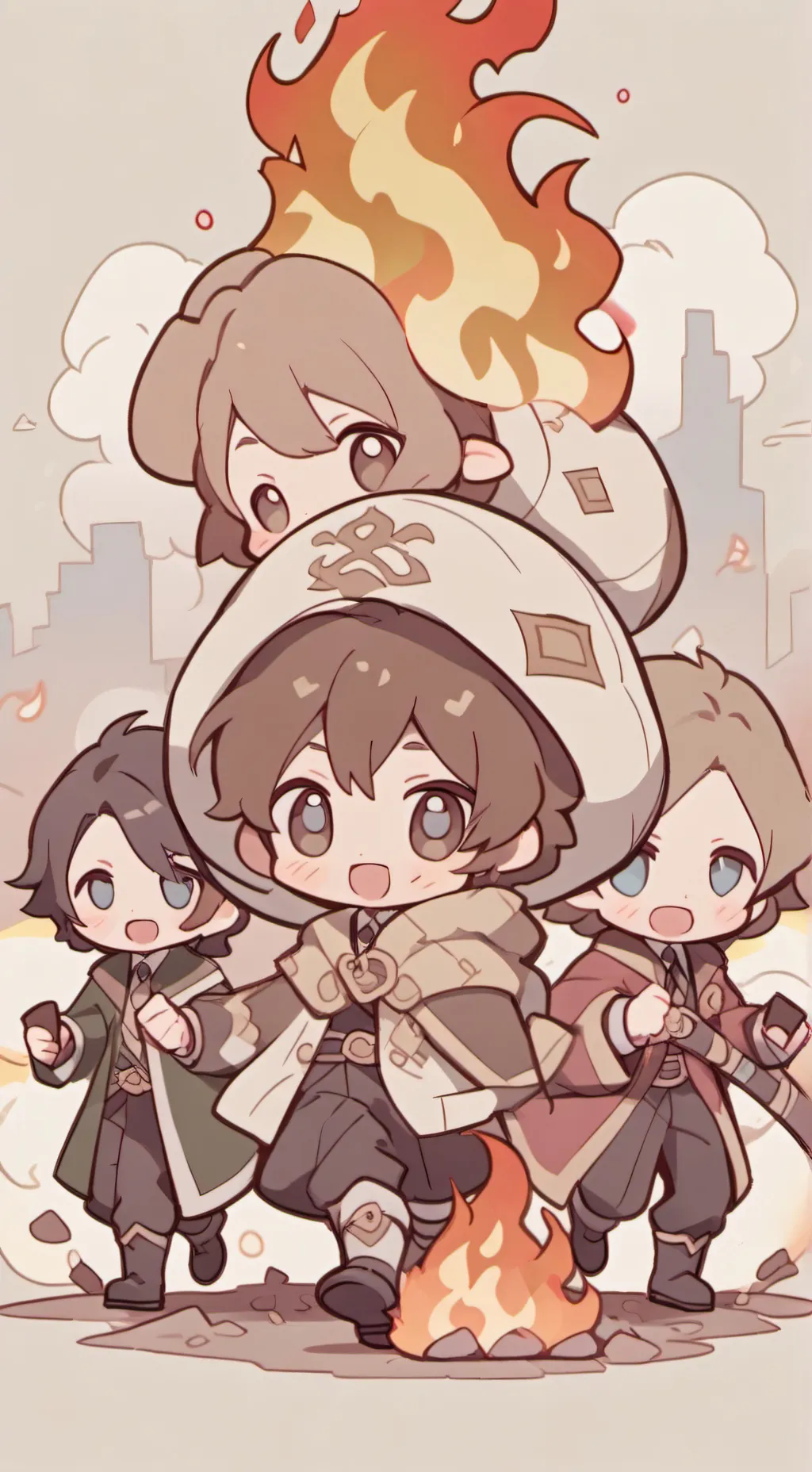 ai character: The world is endin background