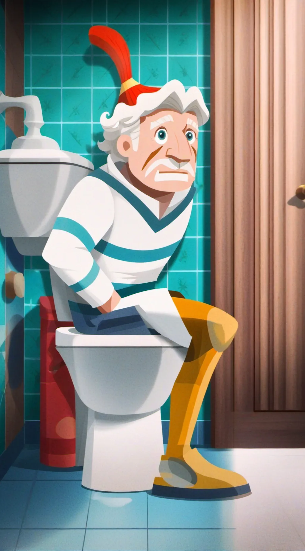 ai character: skibidi man background