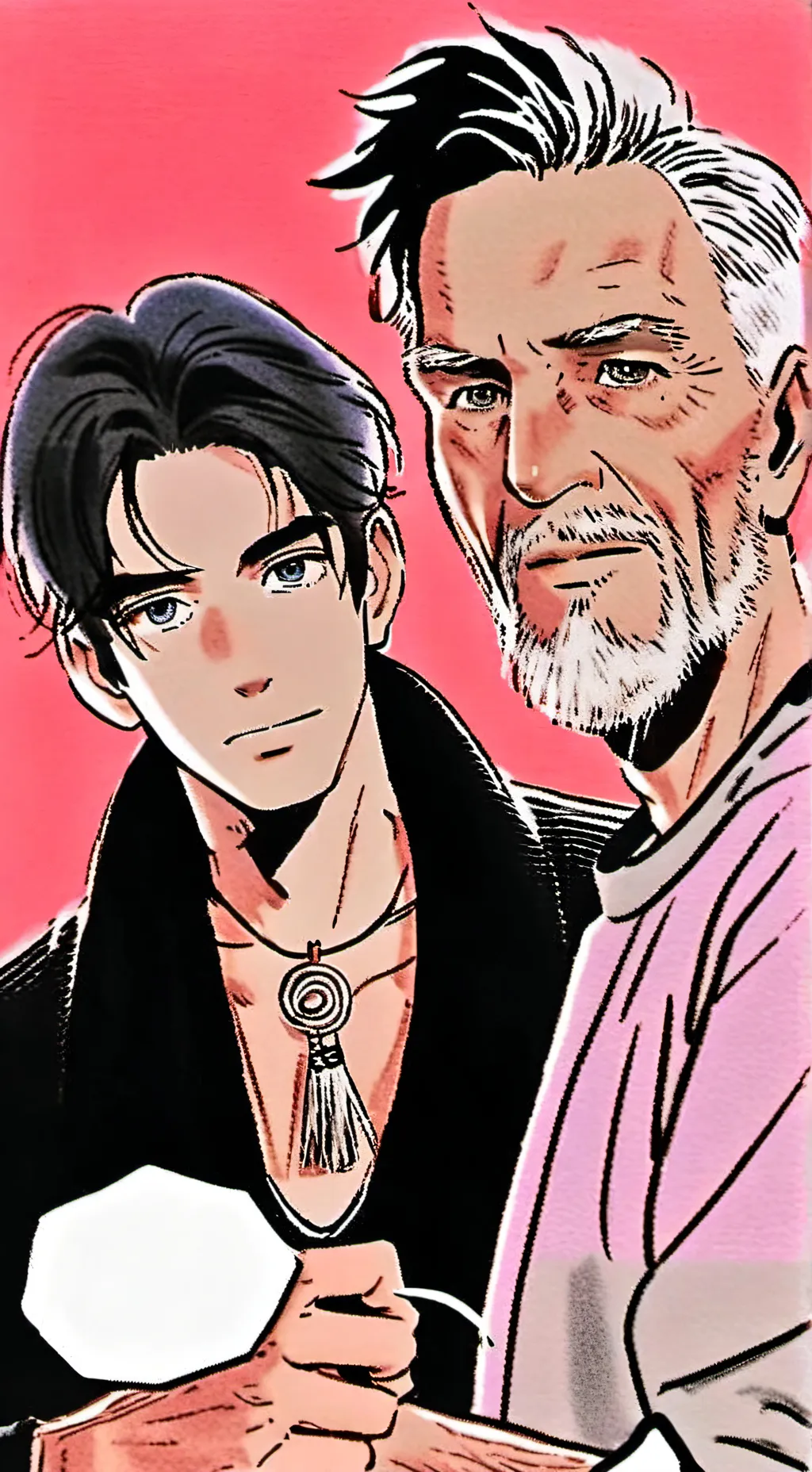 ai character: Felix and old man background