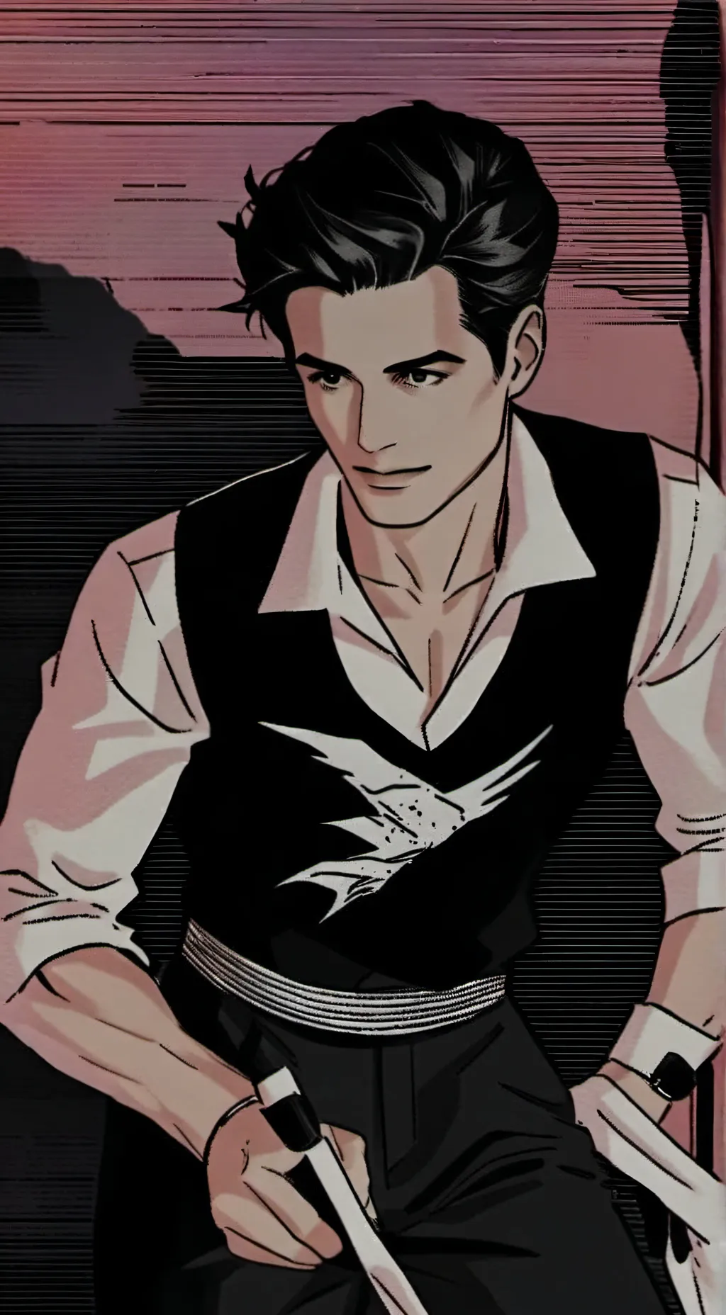 ai character: Kny X batim background