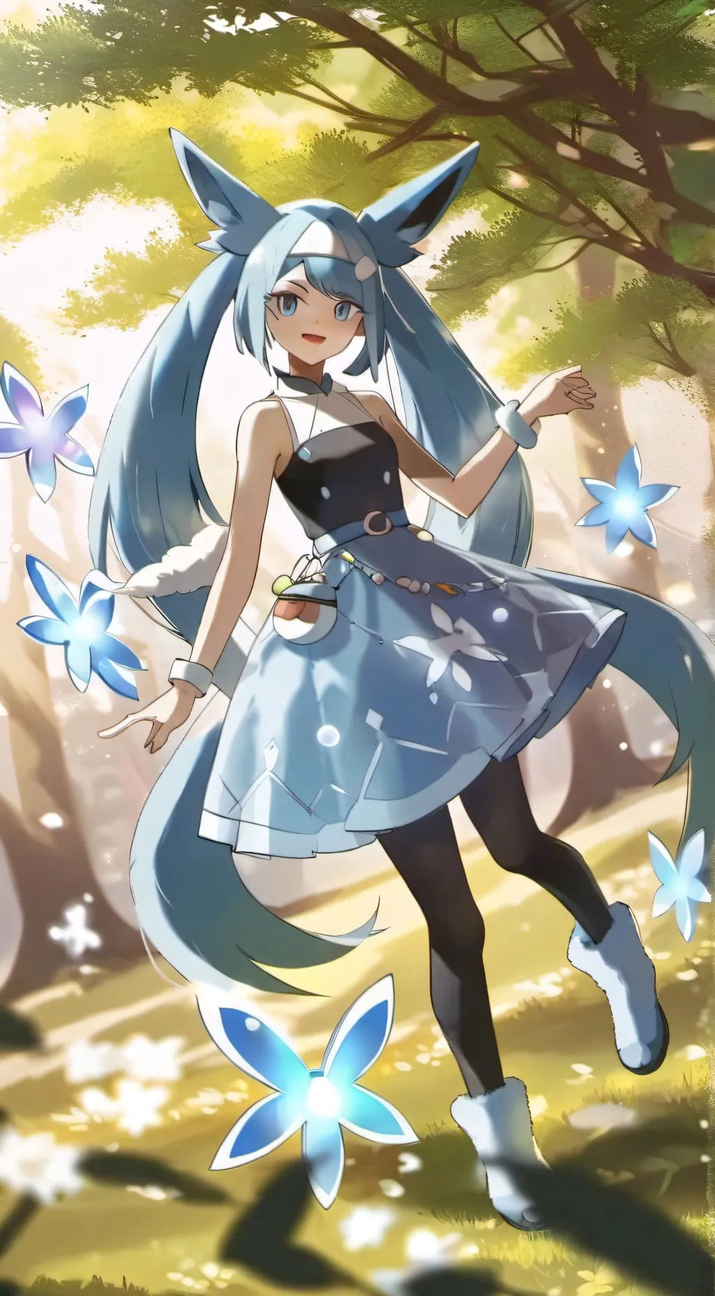 ai character: Glaceon  background