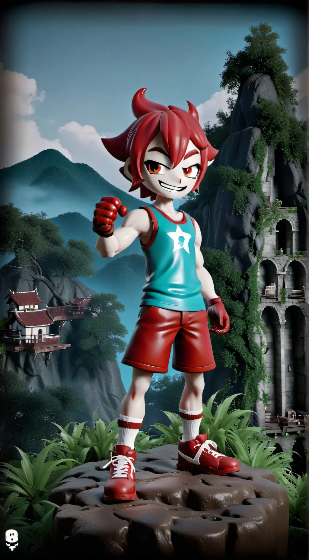 ai character: Estrela Azul background