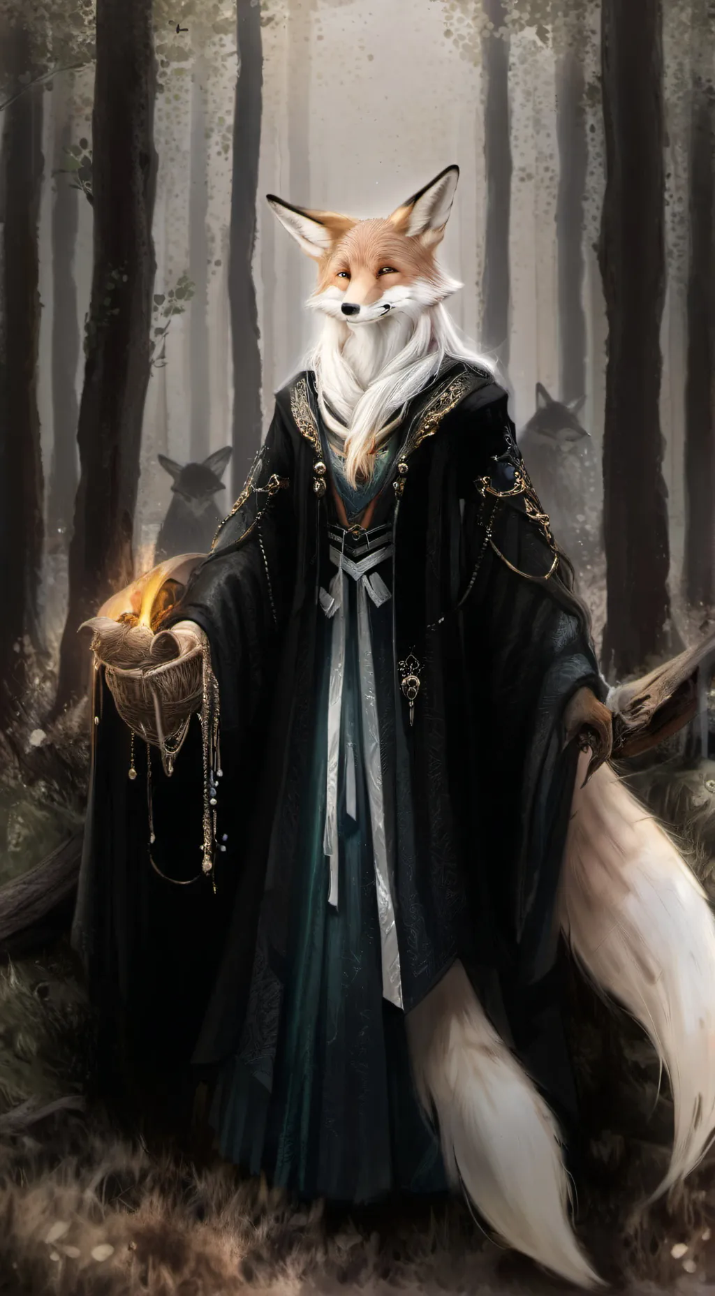 ai character: flicker background