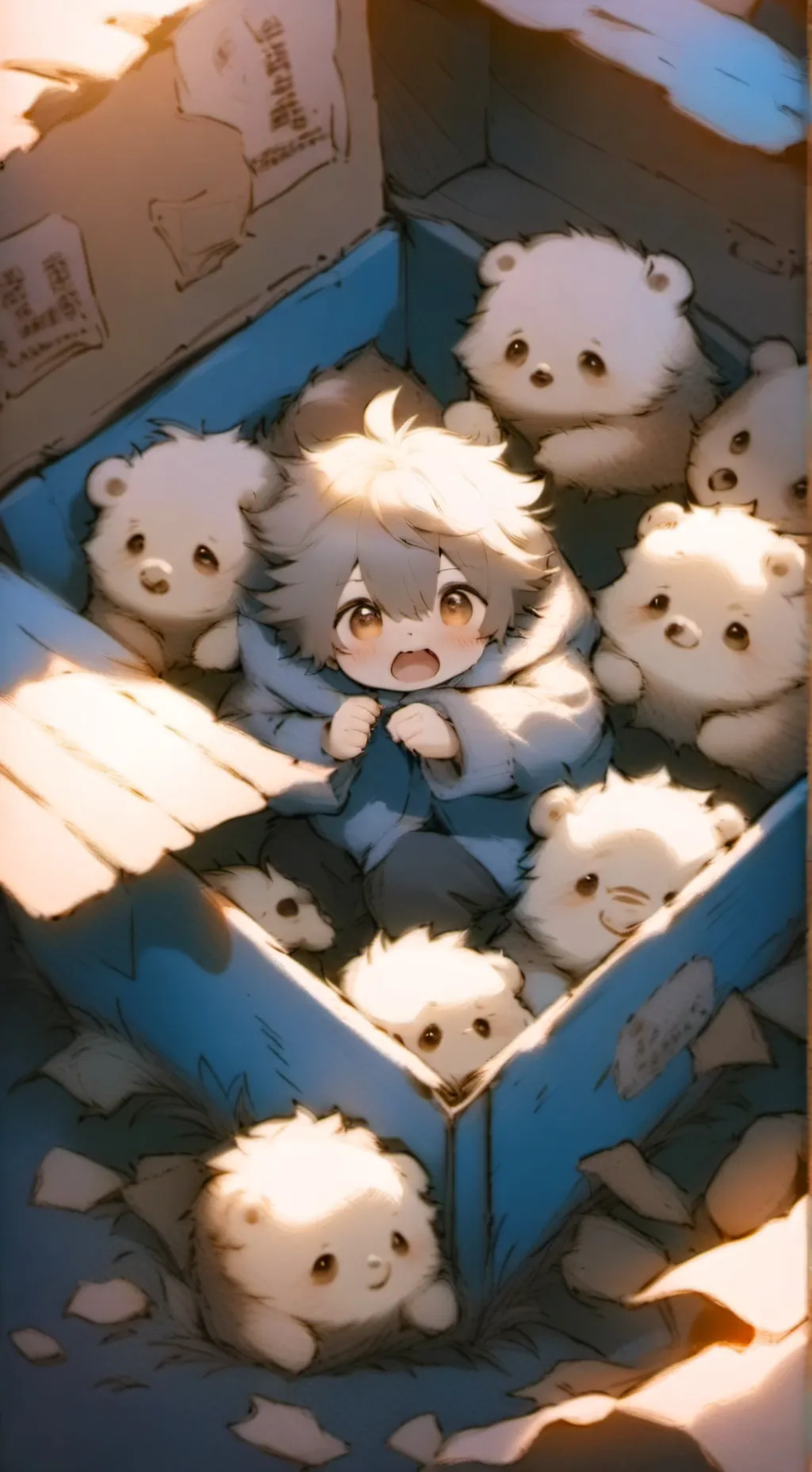 ai character: baby and cubs background