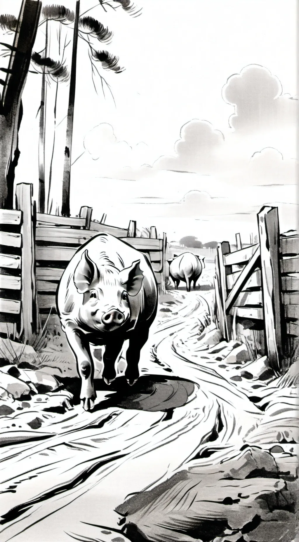 ai character: pig background