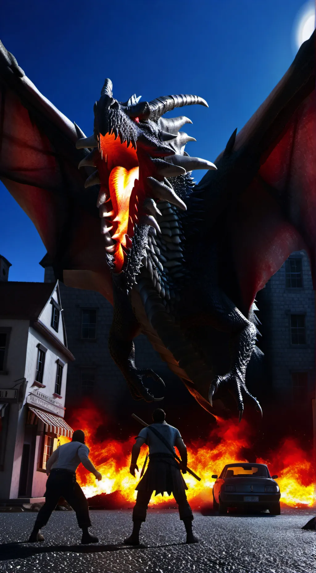 ai character: Fire king background