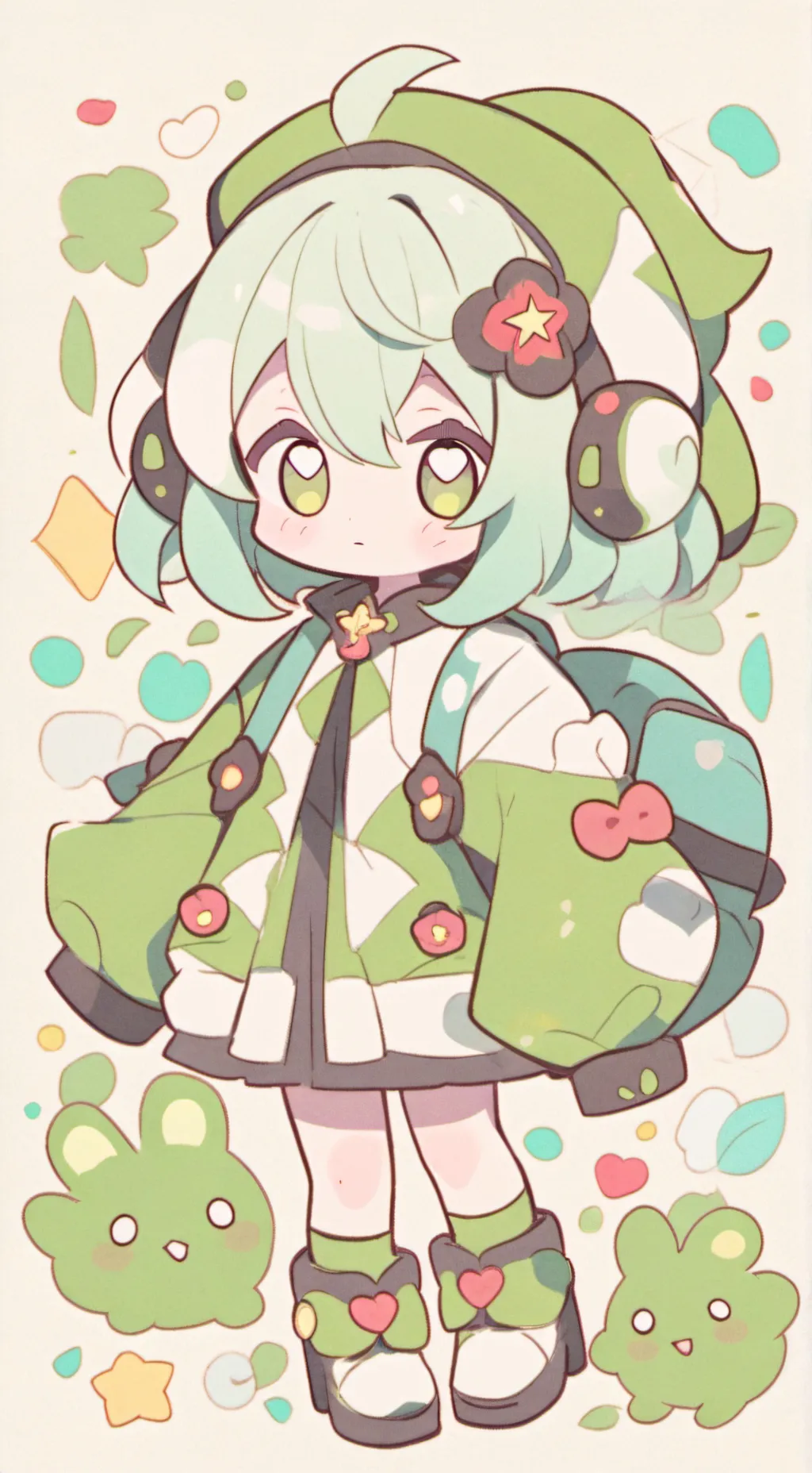 ai character: Deku cute background