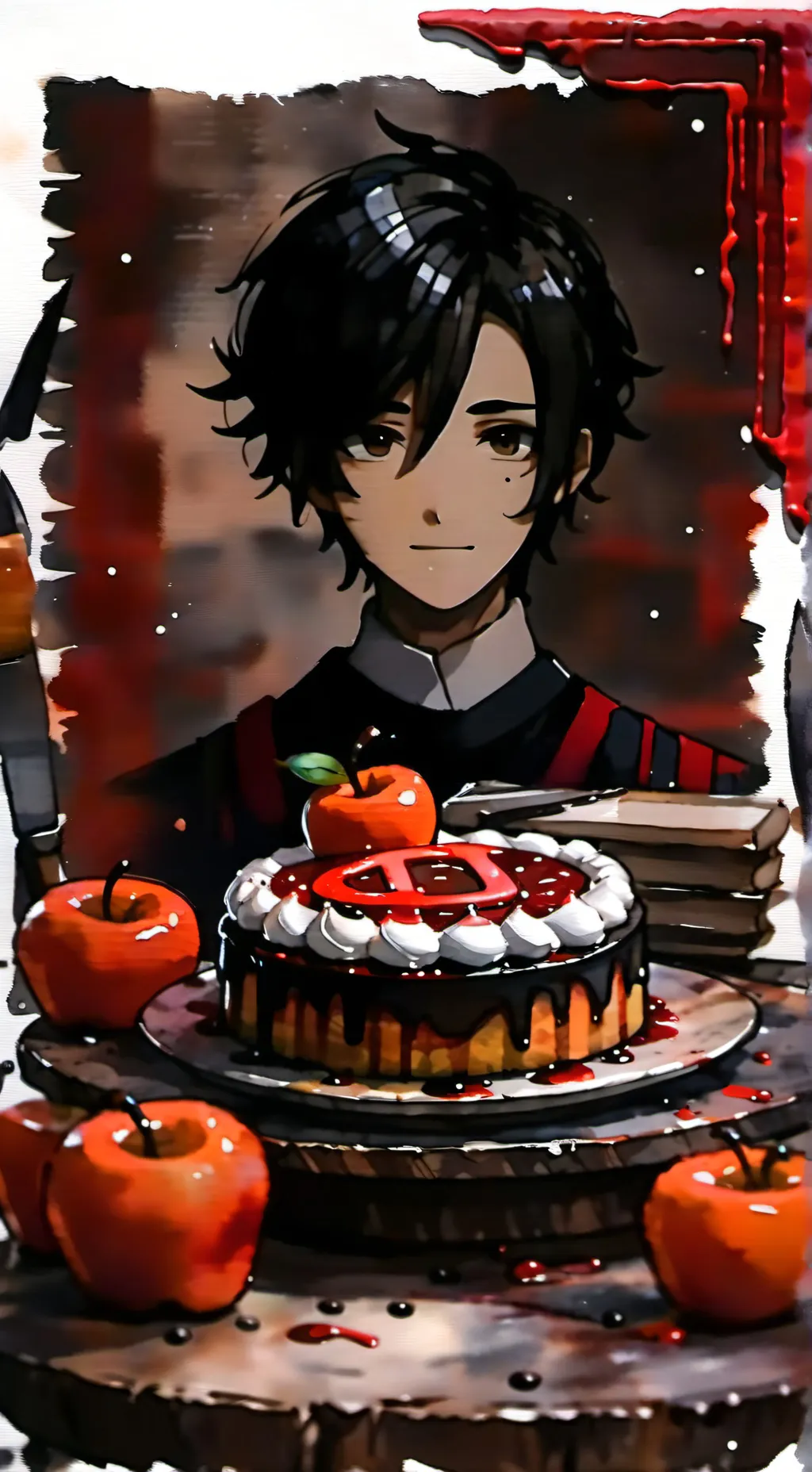 ai character: hundr digit pie π background