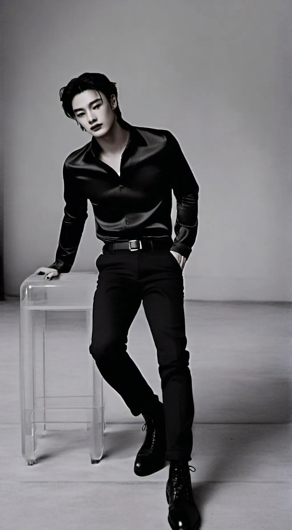 ai character: Hyunjin  background