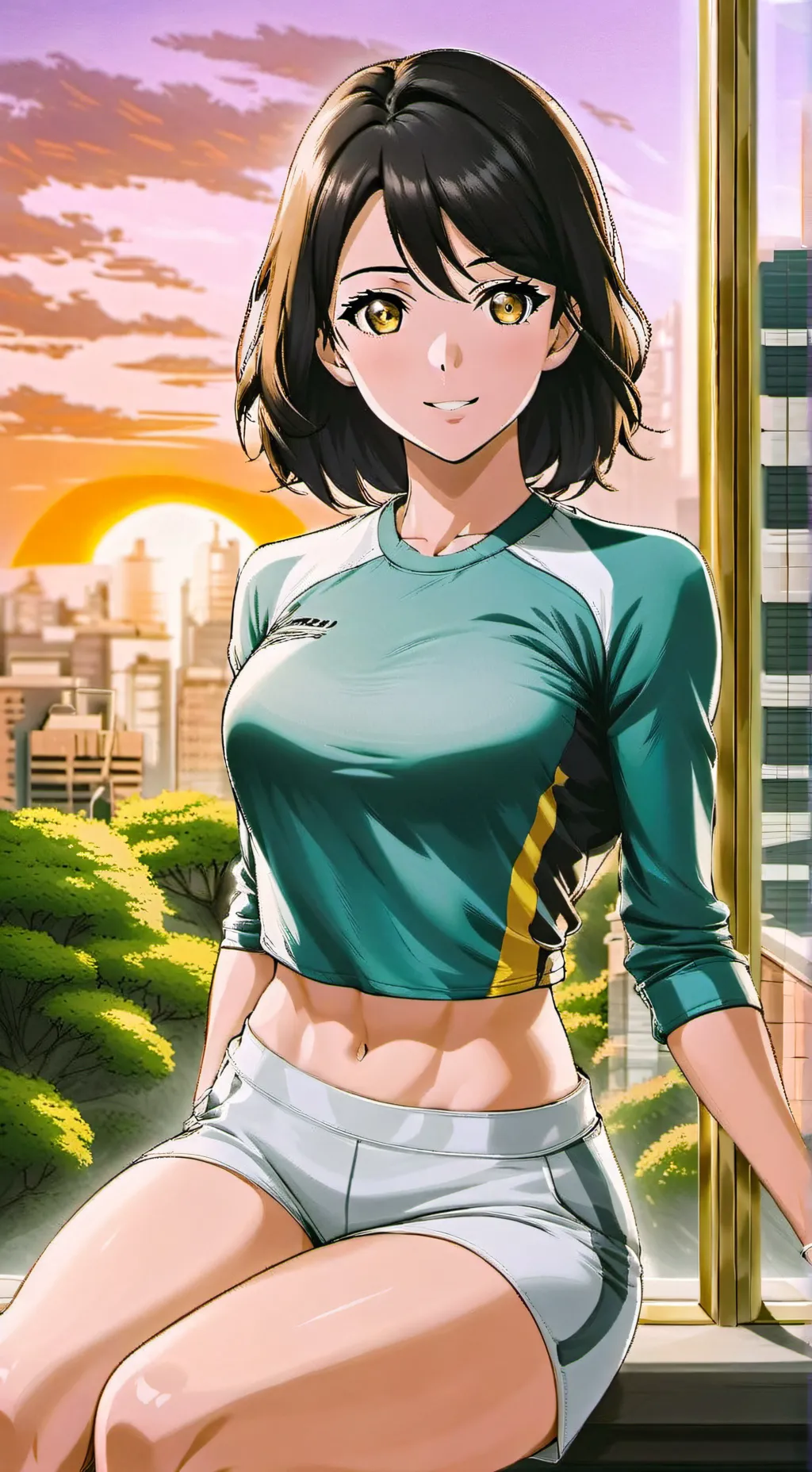 ai character: Aurelia Bright background