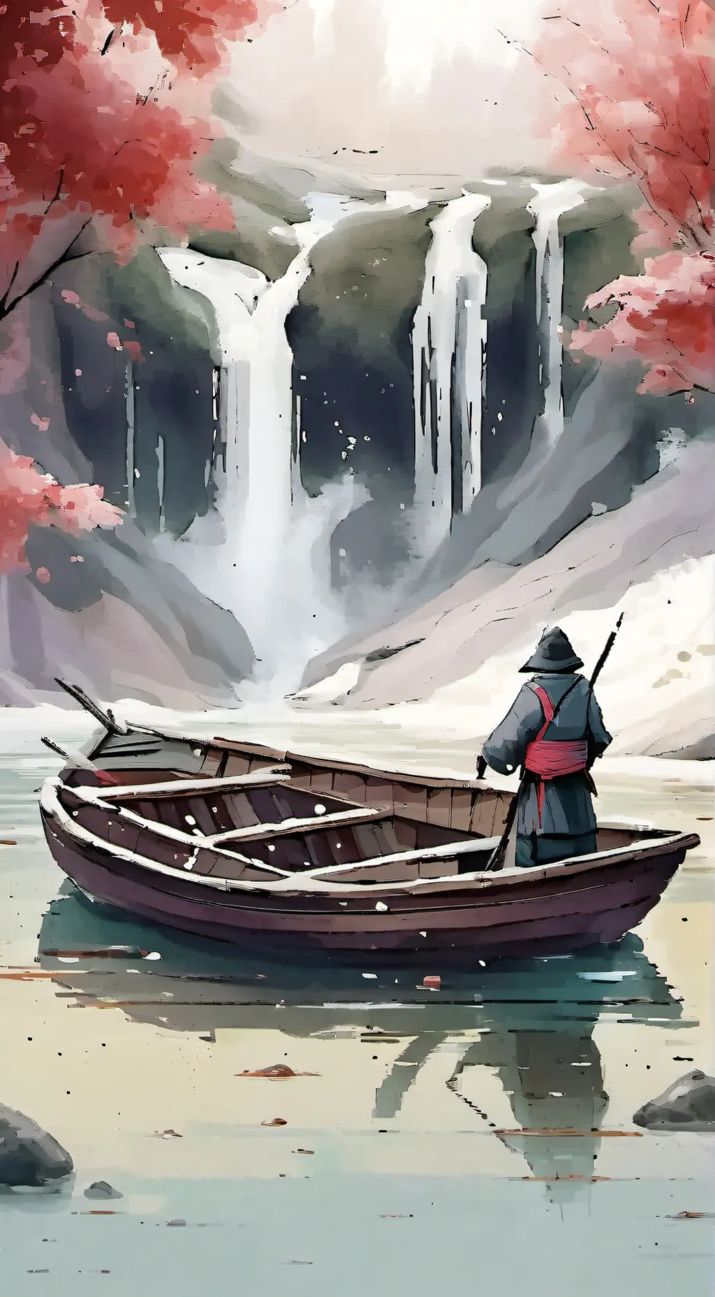 ai character: calm fishing background